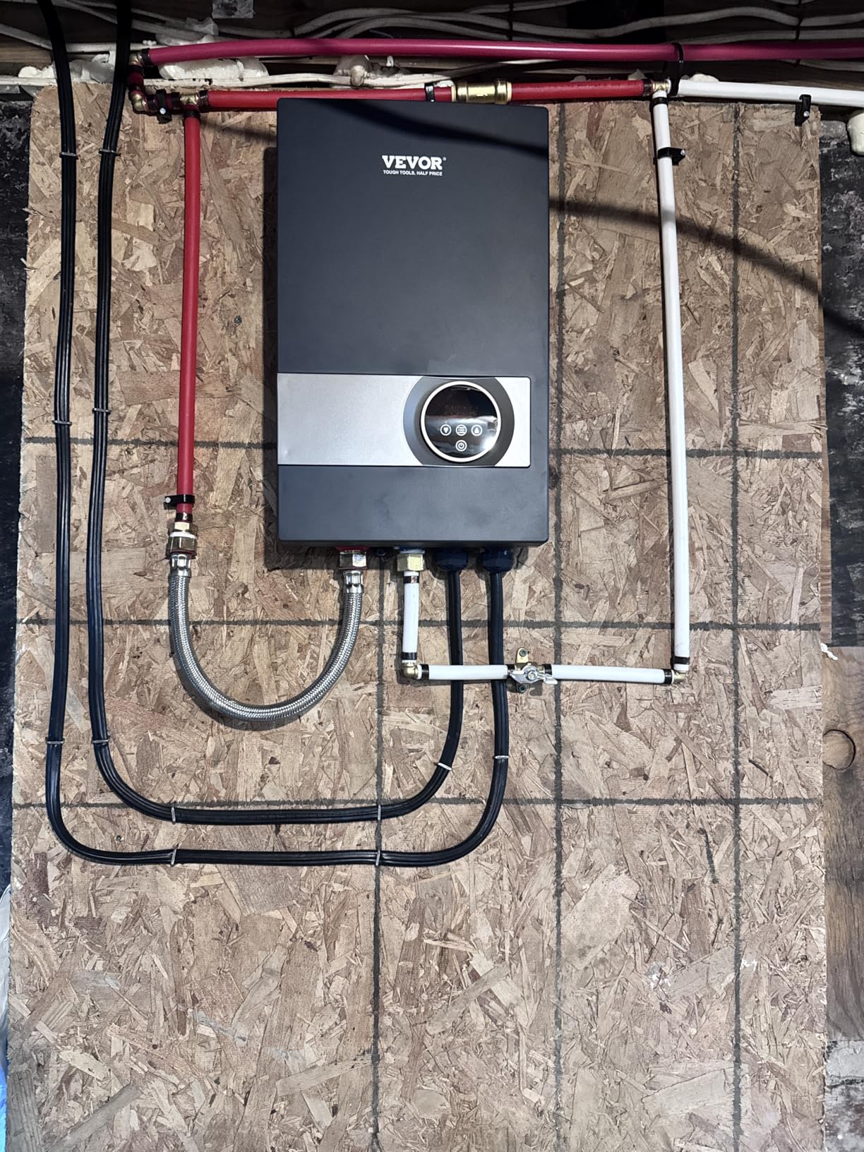 VEVOR Electric Tankless Water Heater, 8KW Instant Hot Water Heater, Digital Temperature Display & Easy Installation & 24-Hour Water Supply, For Kitchen Bathroom Shower Mall Salon - Customer Photo 2