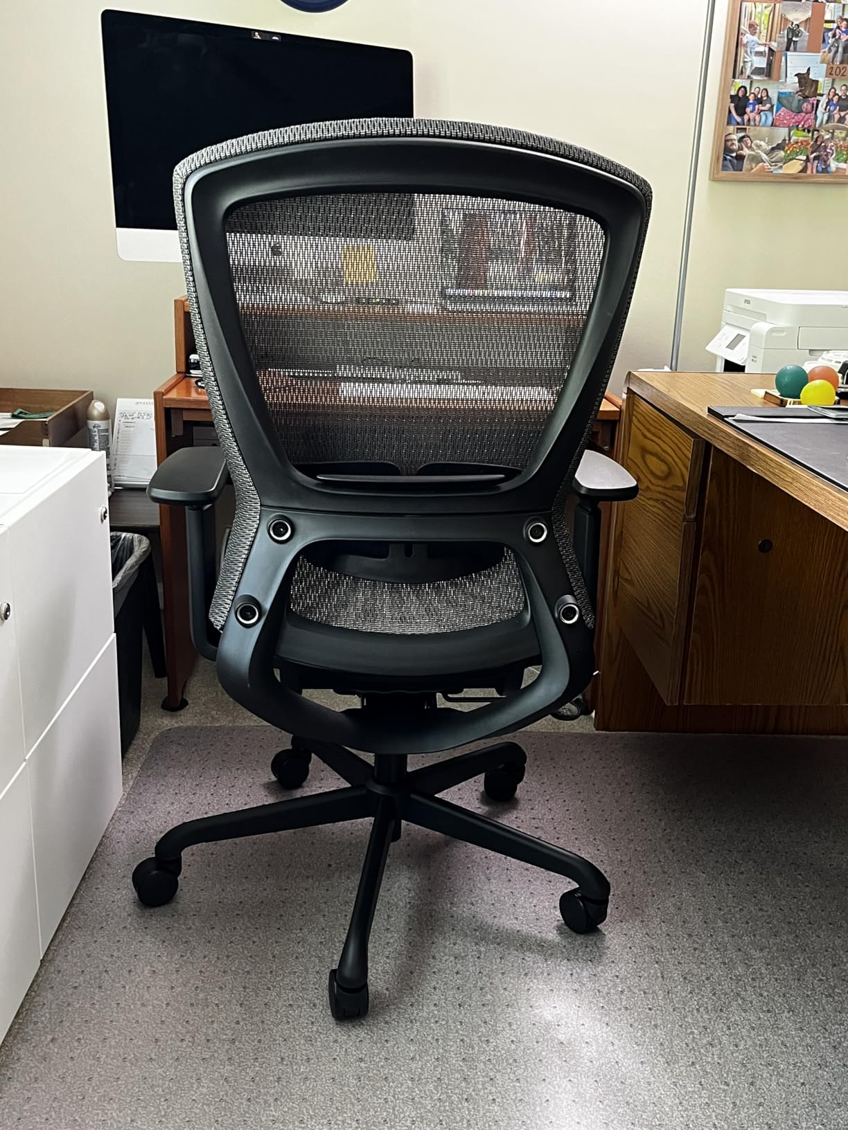 ELABEST Mesh Office Chair,Ergonomic Computer Desk Chair,Sturdy Task Chair- Adjustable Lumbar Support & Armrests,Tilt Function,Comfort Wide Seat,Swivel Home Office Chair (Black) Customer Review ELABEST Mesh Office Chair,Ergonomic Computer Desk Chair,Sturdy Task Chair- Adjustable Lumbar Support & Armrests,Tilt Function,Comfort Wide Seat,Swivel Home Office Chair (Black) - Customer Photo 1