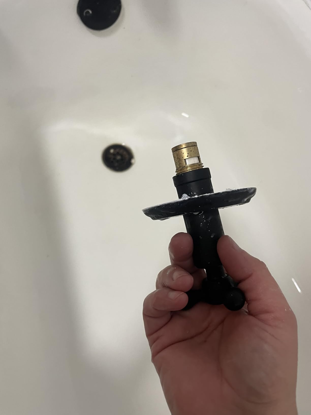2 Handle Shower Faucet and 5 Mode Shower Head, Matte Black Two Handle Shower Faucet Bathroom Shower Trim Kit Customer Review 2 Handle Shower Faucet and 5 Mode Shower Head, Matte Black Two Handle Shower Faucet Bathroom Shower Trim Kit - Customer Photo 2