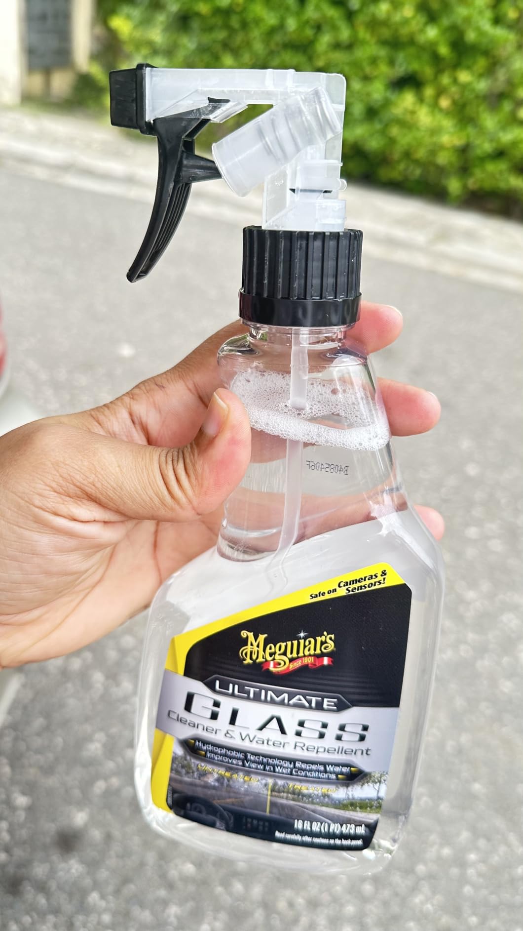 Meguiar's Ultimate Glass Cleaner & Water Repellent - Premium Glass and Window Cleaner for Quick Cleaning with Hydrophobic Technology that Acts as a Rain Repellent Improving Visibility in Rain - 16oz Customer Review Meguiar's Ultimate Glass Cleaner & Water Repellent - Premium Glass and Window Cleaner for Quick Cleaning with Hydrophobic Technology that Acts as a Rain Repellent Improving Visibility in Rain - 16oz - Customer Photo 2
