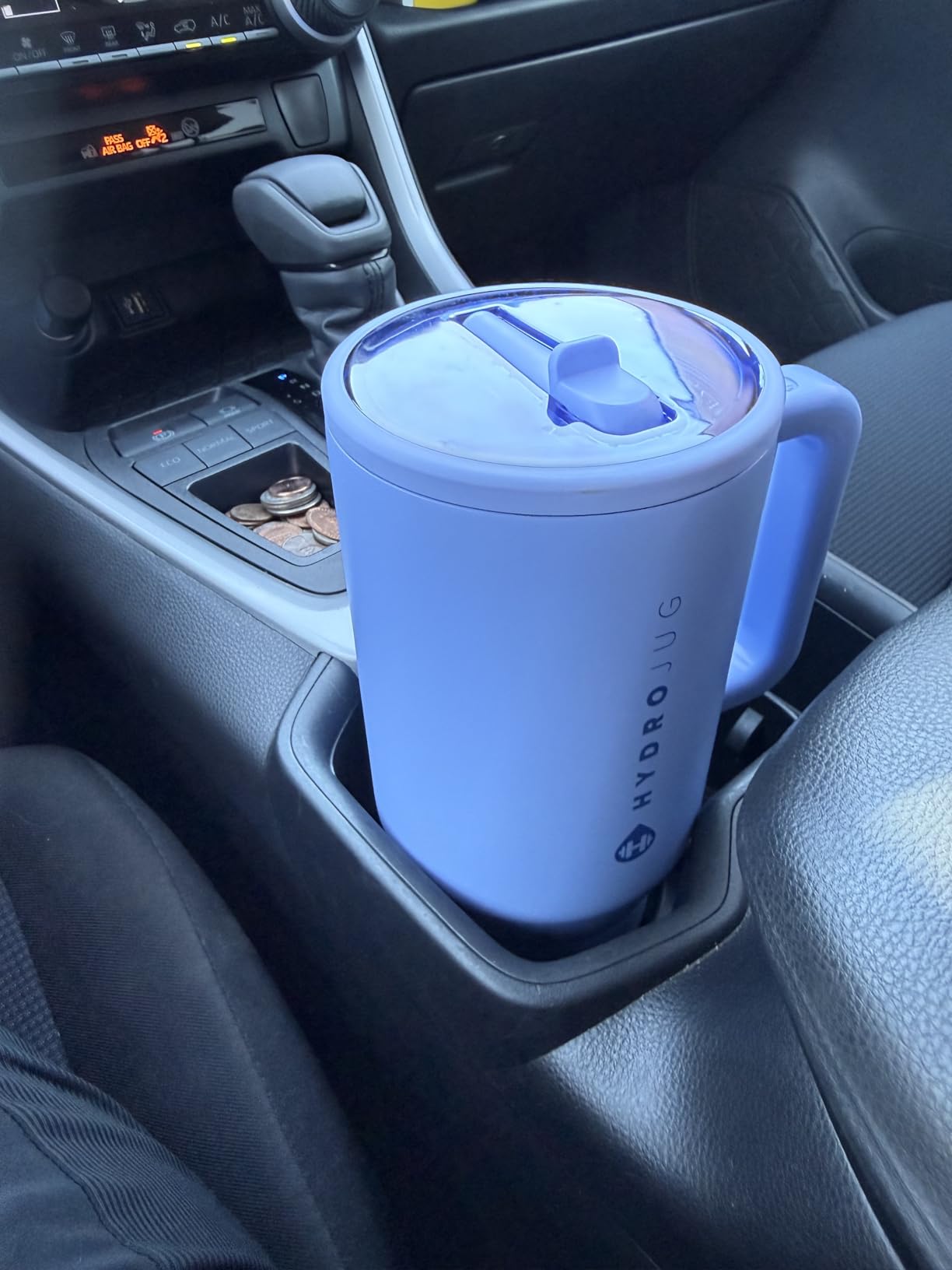HydroJug Traveler - 40 oz Water Bottle with Handle & Flip Straw - Fits in Cup Holder, Leak Resistant Tumbler-Reusable Insulated Stainless Steel & Rubber Base - Gifts for Women & Men, Pink Sand Customer Review HydroJug Traveler - 40 oz Water Bottle with Handle & Flip Straw - Fits in Cup Holder, Leak Resistant Tumbler-Reusable Insulated Stainless Steel & Rubber Base - Gifts for Women & Men, Pink Sand - Customer Photo 2