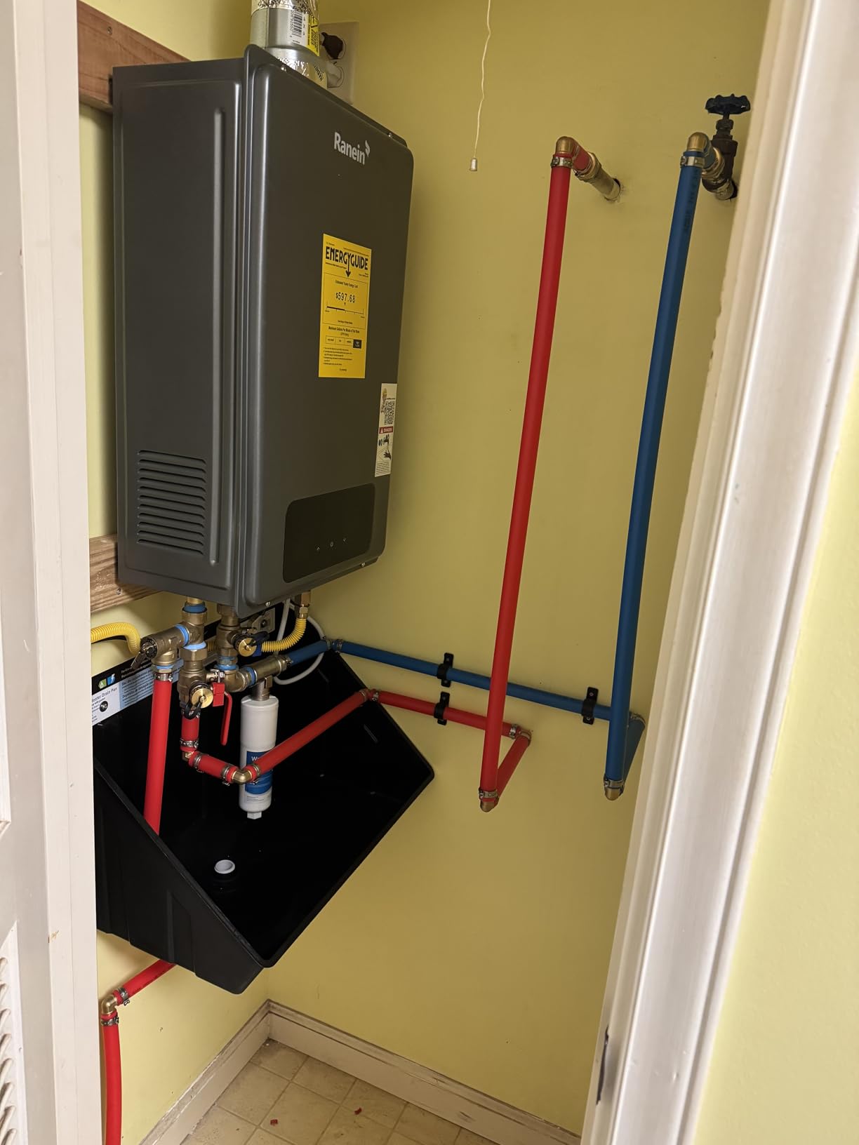 Propane Gas Tankless Water Heater, Indoor Max 3.6 GPM, 80,000 BTU Instant Hot Water Heater Customer Review Propane Gas Tankless Water Heater, Indoor Max 3.6 GPM, 80,000 BTU Instant Hot Water Heater - Customer Photo 1