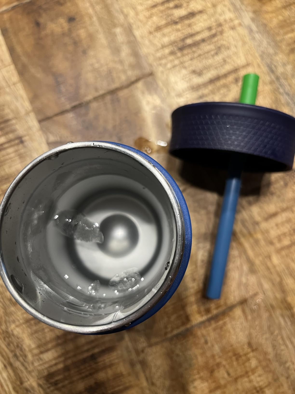 Owala Kids Insulation Stainless Steel Tumbler with Spill Resistant Flexible Straw, Easy to Clean, Kids Water Bottle, Great for Travel, Dishwasher Safe, 12 Oz, Blue and Light Green (Turtley Awesome) Customer Review Owala Kids Insulation Stainless Steel Tumbler with Spill Resistant Flexible Straw, Easy to Clean, Kids Water Bottle, Great for Travel, Dishwasher Safe, 12 Oz, Blue and Light Green (Turtley Awesome) - Customer Photo 2