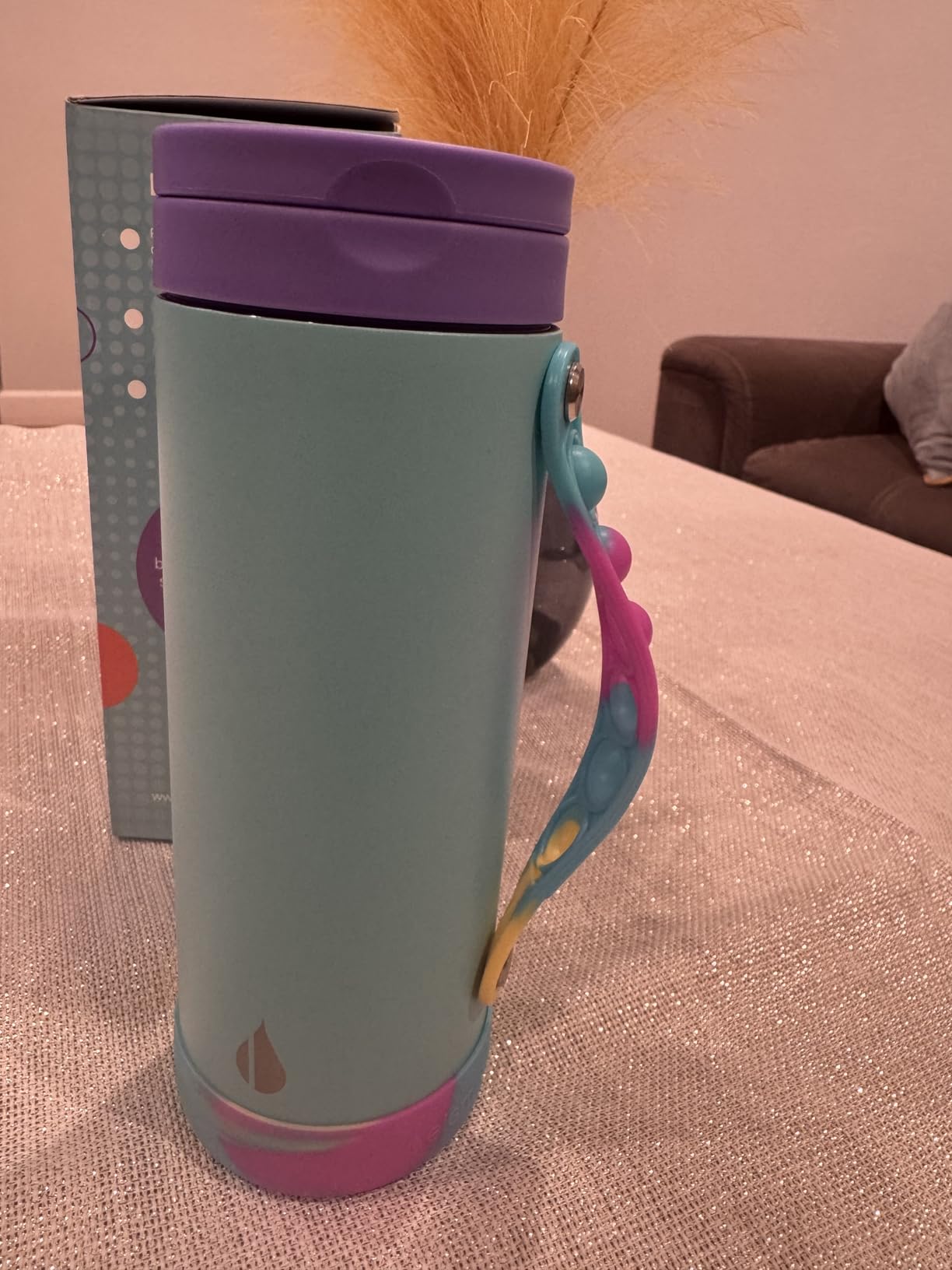 Elemental Iconic Kids Water Bottle for School - 100% Leak-Proof Insulated Water Bottles with Straw Lid & Pop-It Handle for Boys & Girls - Triple-Wall Insulated & BPA-Free, 14oz – Lilac Tie Dye Customer Review Elemental Iconic Kids Water Bottle for School - 100% Leak-Proof Insulated Water Bottles with Straw Lid & Pop-It Handle for Boys & Girls - Triple-Wall Insulated & BPA-Free, 14oz – Lilac Tie Dye - Customer Photo 2