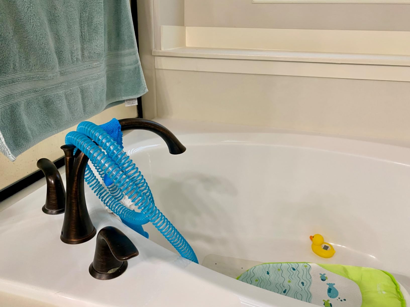 Rinseroo: Slip-On Tub Hose – As Seen on Shark Tank – 5ft Flex Bathtub Faucet Sprayer – Easy Rinse for Pets, Hair & Cleaning – No Installation Needed – Fits Faucets Up to 3 Rinseroo: Slip-On Tub Hose – As Seen on Shark Tank – 5ft Flex Bathtub Faucet Sprayer – Easy Rinse for Pets, Hair & Cleaning – No Installation Needed – Fits Faucets Up to 3