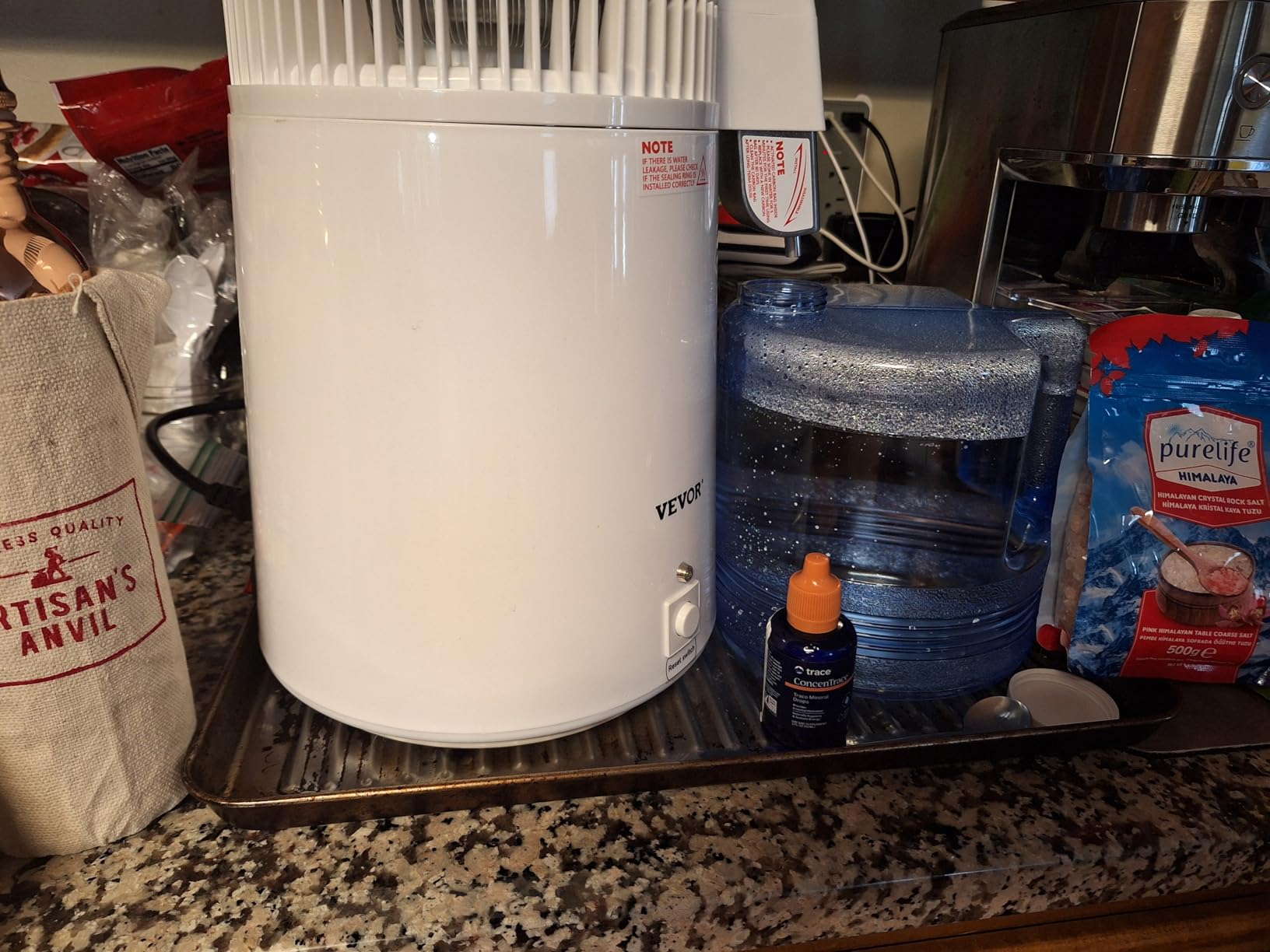 VEVOR Water Distiller, 1.1 Gal Distilled Water Machine, 750W Pure Water Distilling w/BPA Free Plastic Container, Water Distillation Kit w/Button, Countertop Distilled Water Maker for Home, White Customer Review VEVOR Water Distiller, 1.1 Gal Distilled Water Machine, 750W Pure Water Distilling w/BPA Free Plastic Container, Water Distillation Kit w/Button, Countertop Distilled Water Maker for Home, White - Customer Photo 5