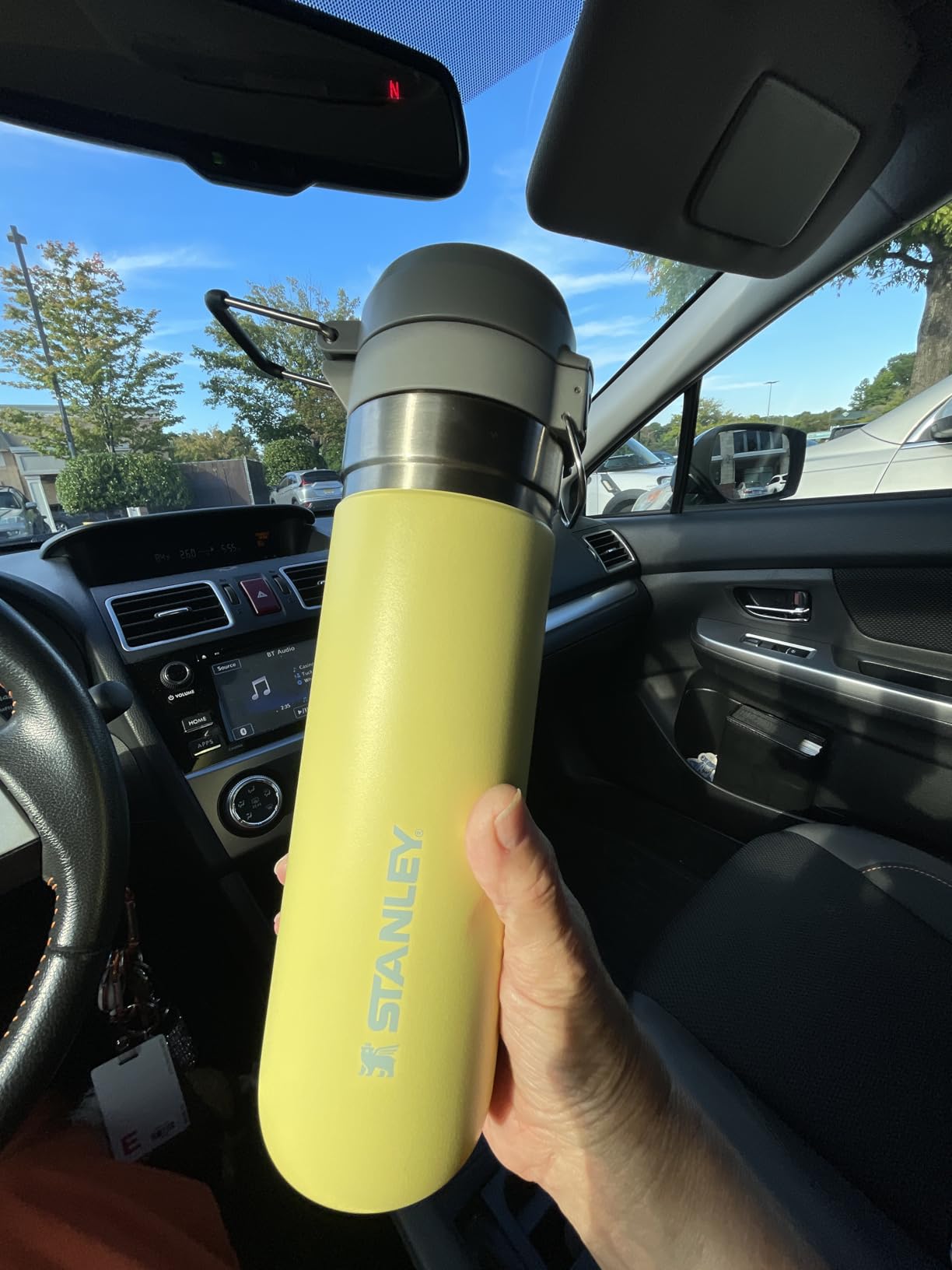 Stanley Quick Flip GO Water Bottle 24 oz | Push Button Lid | Leakproof and Packable for Travel and Sports | Insulated Stainless Steel | BPA-Free | Lilac 2.0 Customer Review Stanley Quick Flip GO Water Bottle 24 oz | Push Button Lid | Leakproof and Packable for Travel and Sports | Insulated Stainless Steel | BPA-Free | Lilac 2.0 - Customer Photo 2