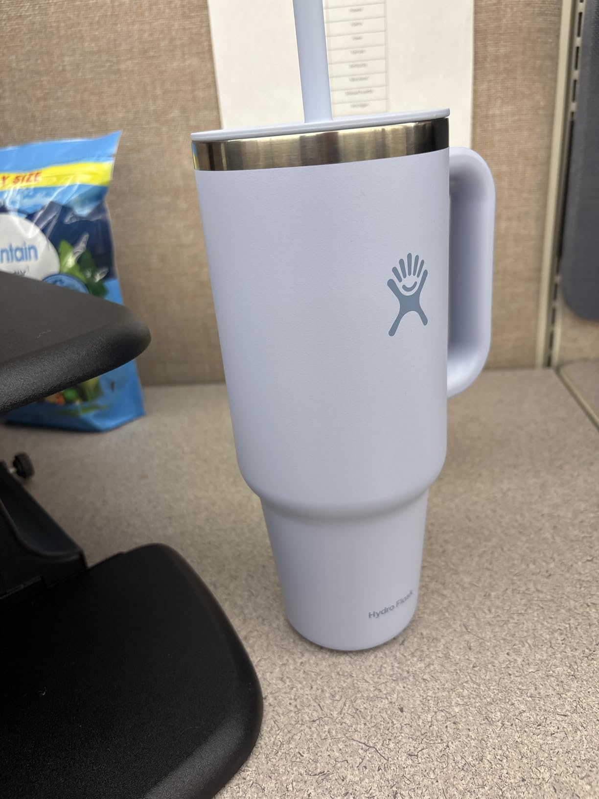 Hydro Flask Travel Water Bottle - Insulated Stainless Steel - Wide Straw Lid, Non Spill, Leakproof in 32 Oz Indigo Blue Customer Review Hydro Flask Travel Water Bottle - Insulated Stainless Steel - Wide Straw Lid, Non Spill, Leakproof in 32 Oz Indigo Blue - Customer Photo 1