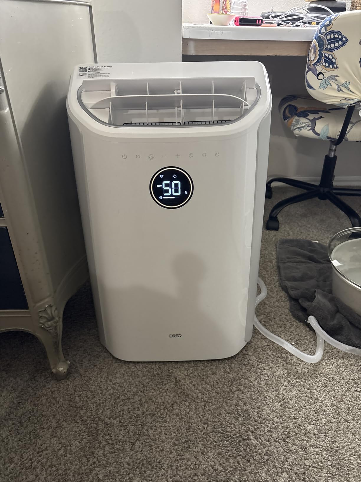 Dreo Portable Air Conditioners, 12,000 BTU AC Unit for Bedroom with Drainage-free Cooling, 46dB Quiet, APP/Voice/Remote, 24h Timer with Fan & Dehumidifier, Smart Standing AC for Room Indoors, AC515S Customer Review Dreo Portable Air Conditioners, 12,000 BTU AC Unit for Bedroom with Drainage-free Cooling, 46dB Quiet, APP/Voice/Remote, 24h Timer with Fan & Dehumidifier, Smart Standing AC for Room Indoors, AC515S - Customer Photo 1