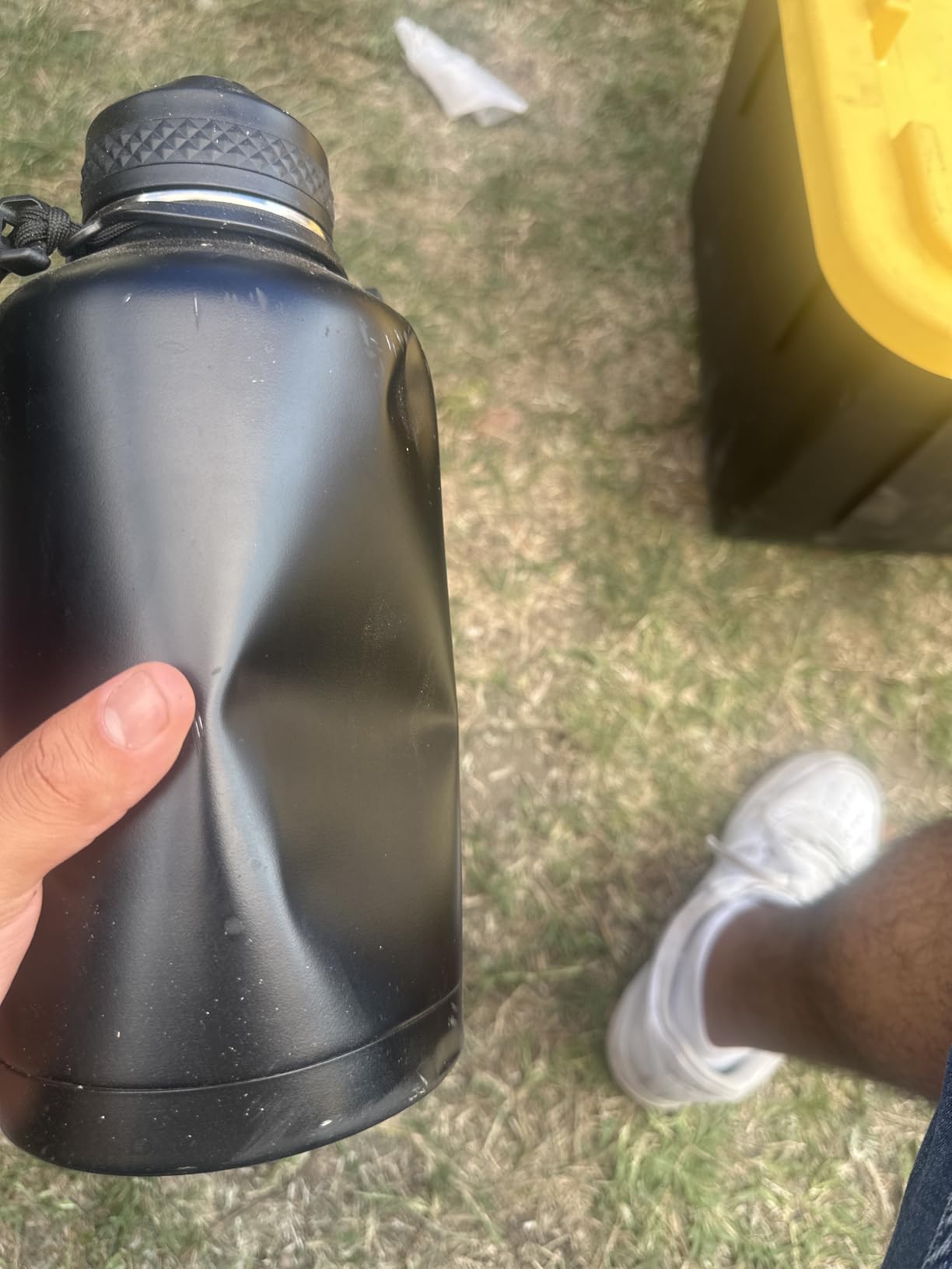 One Gallon Water Bottle Insulated, Triple Wall Vacuum Cold for 48 Hrs & Leak-proof & Non-BPA, 128oz Large Sports Stainless Steel Water Jug with Paracord Handle Straw Spout Lids & DIY Stickers Customer Review One Gallon Water Bottle Insulated, Triple Wall Vacuum Cold for 48 Hrs & Leak-proof & Non-BPA, 128oz Large Sports Stainless Steel Water Jug with Paracord Handle Straw Spout Lids & DIY Stickers - Customer Photo 3