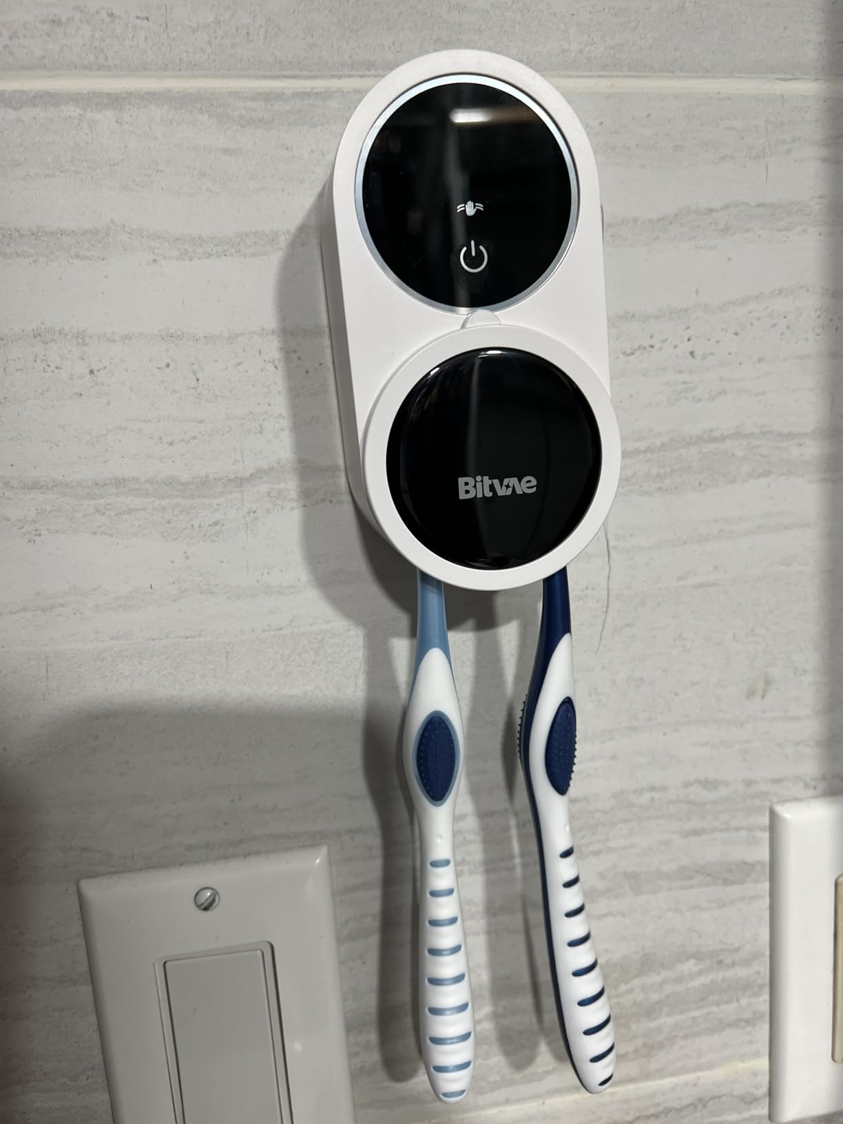 Bitvae Toothbrush Cleaner & Toothbrush Holder, Cleaning and Air Drying, LED Smart Screen, Rechargeable Wall Mount Toothbrush Holder for Bathrooms Customer Review Bitvae Toothbrush Cleaner & Toothbrush Holder, Cleaning and Air Drying, LED Smart Screen, Rechargeable Wall Mount Toothbrush Holder for Bathrooms - Customer Photo 1