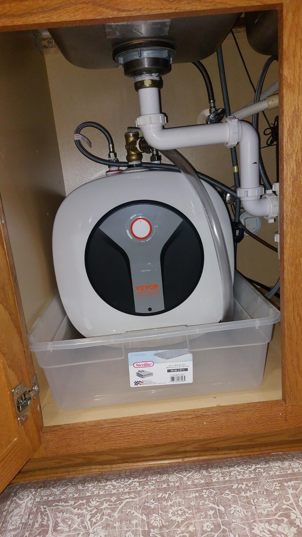 VEVOR Electric Mini-Tank Water Heater 4-Gallon Tank, 1440W Hot Water Boiler Storage, Safety Temperature Pressure Valve Easy Install, for Kichen Bathroom Restaurant, Shelf Wall Mounted Customer Review VEVOR Electric Mini-Tank Water Heater 4-Gallon Tank, 1440W Hot Water Boiler Storage, Safety Temperature Pressure Valve Easy Install, for Kichen Bathroom Restaurant, Shelf Wall Mounted - Customer Photo 3