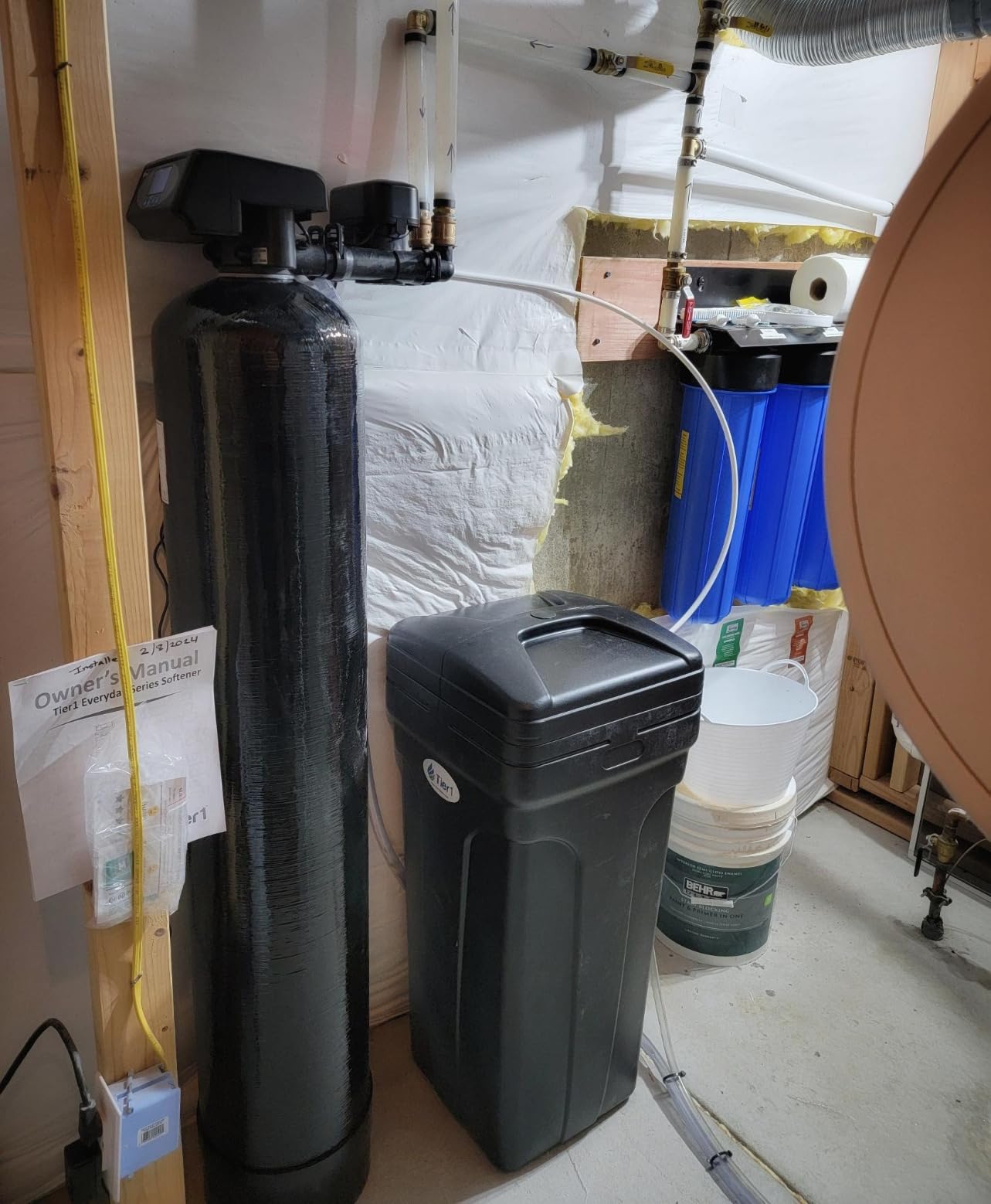 Tier1 Whole House Water Softener System Compact 32,000 Grain High Efficiency with Sediment Pre-Filter | Pre-Filled Mineral Tank with 1 Cubic Foot of Cation Resin | Home Water Filtration System Customer Review Tier1 Whole House Water Softener System Compact 32,000 Grain High Efficiency with Sediment Pre-Filter | Pre-Filled Mineral Tank with 1 Cubic Foot of Cation Resin | Home Water Filtration System - Customer Photo 1