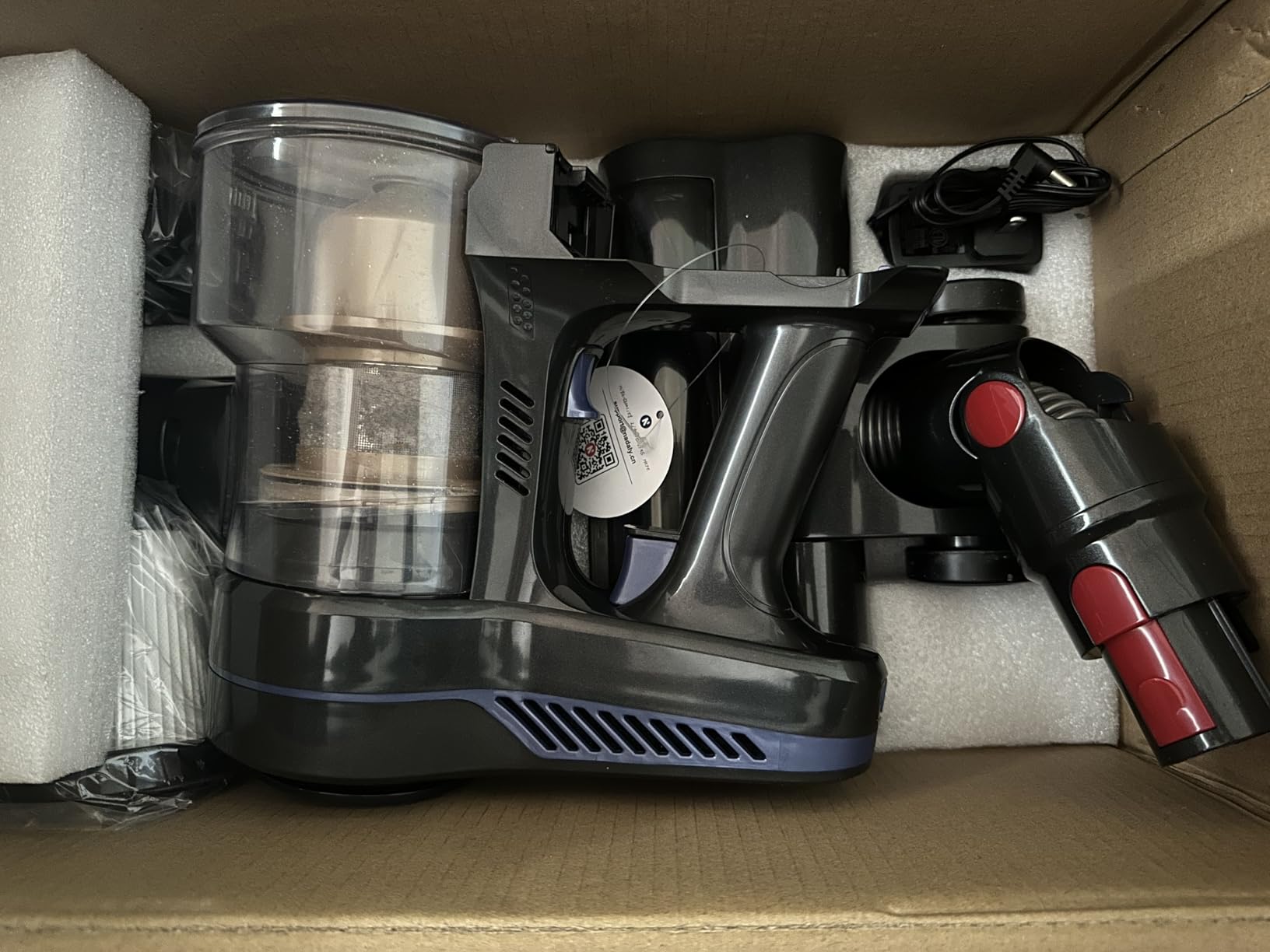 NADALY Cordless Vacuum Cleaner, Powerful Stick Vacuum with 45min Runtime, Anti-Tangle Vacuum Cleaners for Home, 1.5L Dust Cup, Rechargeable Wireless Vacuum for Hardwood Floor Carpet Pet Hair Customer Review NADALY Cordless Vacuum Cleaner, Powerful Stick Vacuum with 45min Runtime, Anti-Tangle Vacuum Cleaners for Home, 1.5L Dust Cup, Rechargeable Wireless Vacuum for Hardwood Floor Carpet Pet Hair - Customer Photo 2