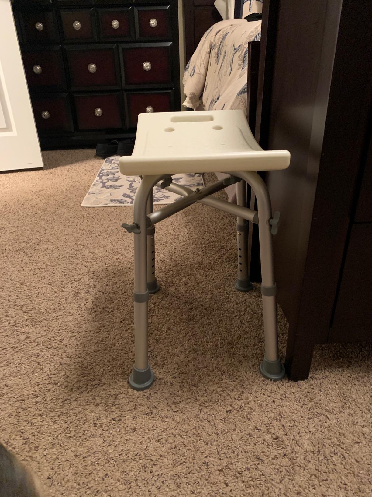 Dr.Kays Shower Chair for Inside Bathroom 350 lbs Shower Stool with Adjustable Height, Portable Heavy-Duty Bath Bench Padded Seat for Inside Tub Bathroom Chair for Elderly and Disabled FSA/HSA Eligible Customer Review Dr.Kays Shower Chair for Inside Bathroom 350 lbs Shower Stool with Adjustable Height, Portable Heavy-Duty Bath Bench Padded Seat for Inside Tub Bathroom Chair for Elderly and Disabled FSA/HSA Eligible - Customer Photo 2