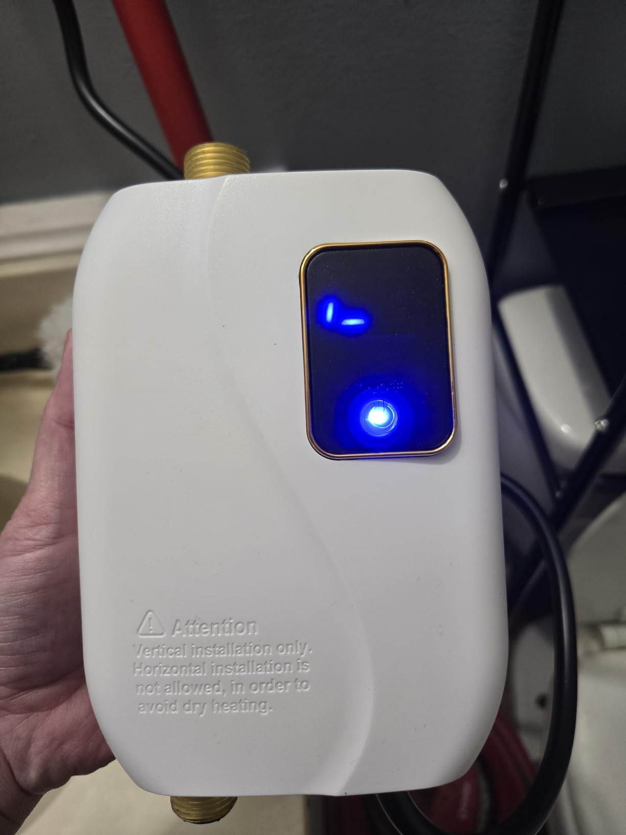Tankless Water Heater Electric 110V, 3000W Instant Water Heater Under Sink, On Demand Hot Water Heater Electric with Digital Display, Electric Mini Water Heater for Kitchen Bathroom - Customer Photo 1
