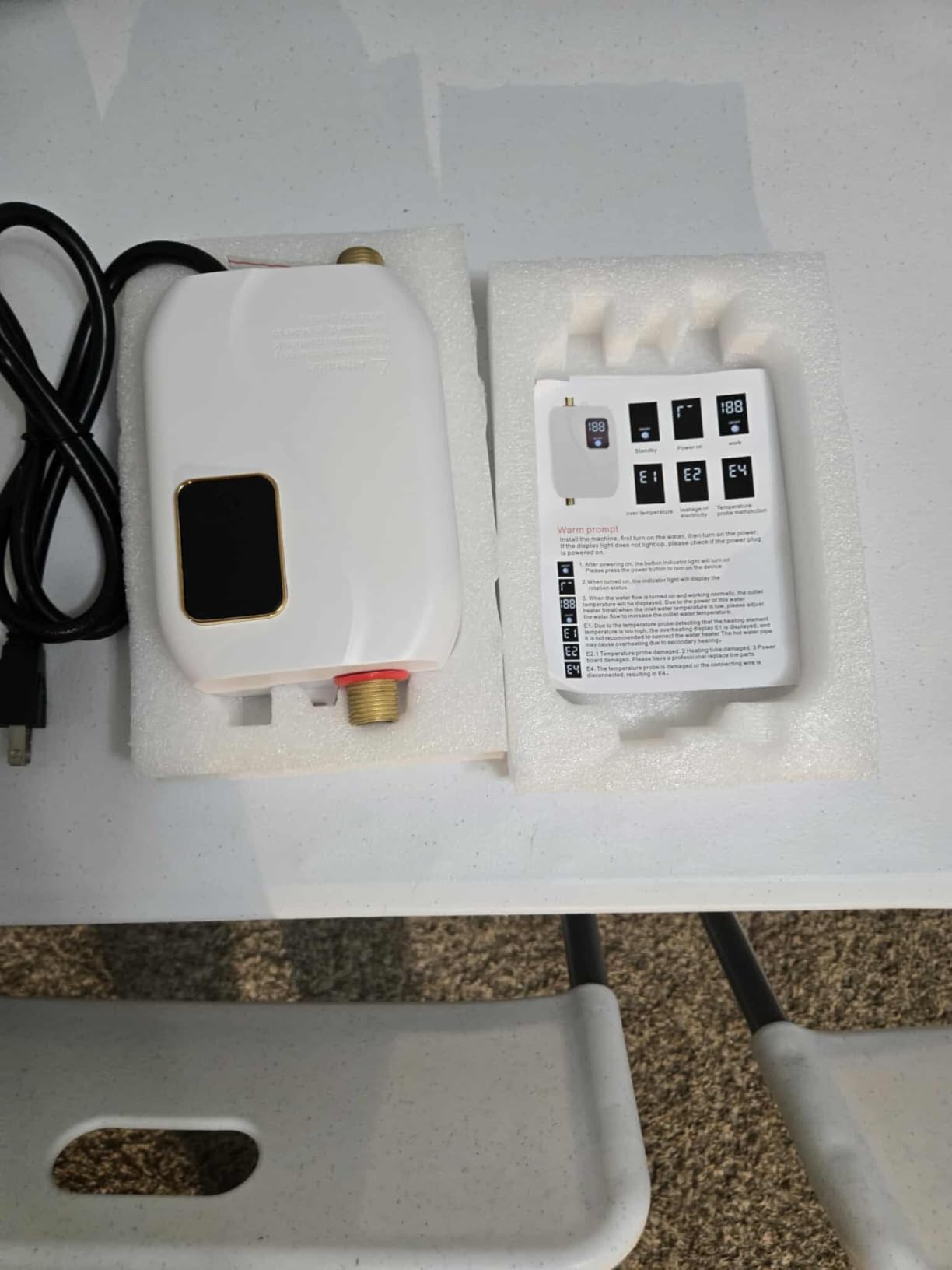 Tankless Water Heater Electric 110V, 3000W Instant Water Heater Under Sink, On Demand Hot Water Heater Electric with Digital Display, Electric Mini Water Heater for Kitchen Bathroom Washing Customer Review Tankless Water Heater Electric 110V, 3000W Instant Water Heater Under Sink, On Demand Hot Water Heater Electric with Digital Display, Electric Mini Water Heater for Kitchen Bathroom Washing - Customer Photo 1