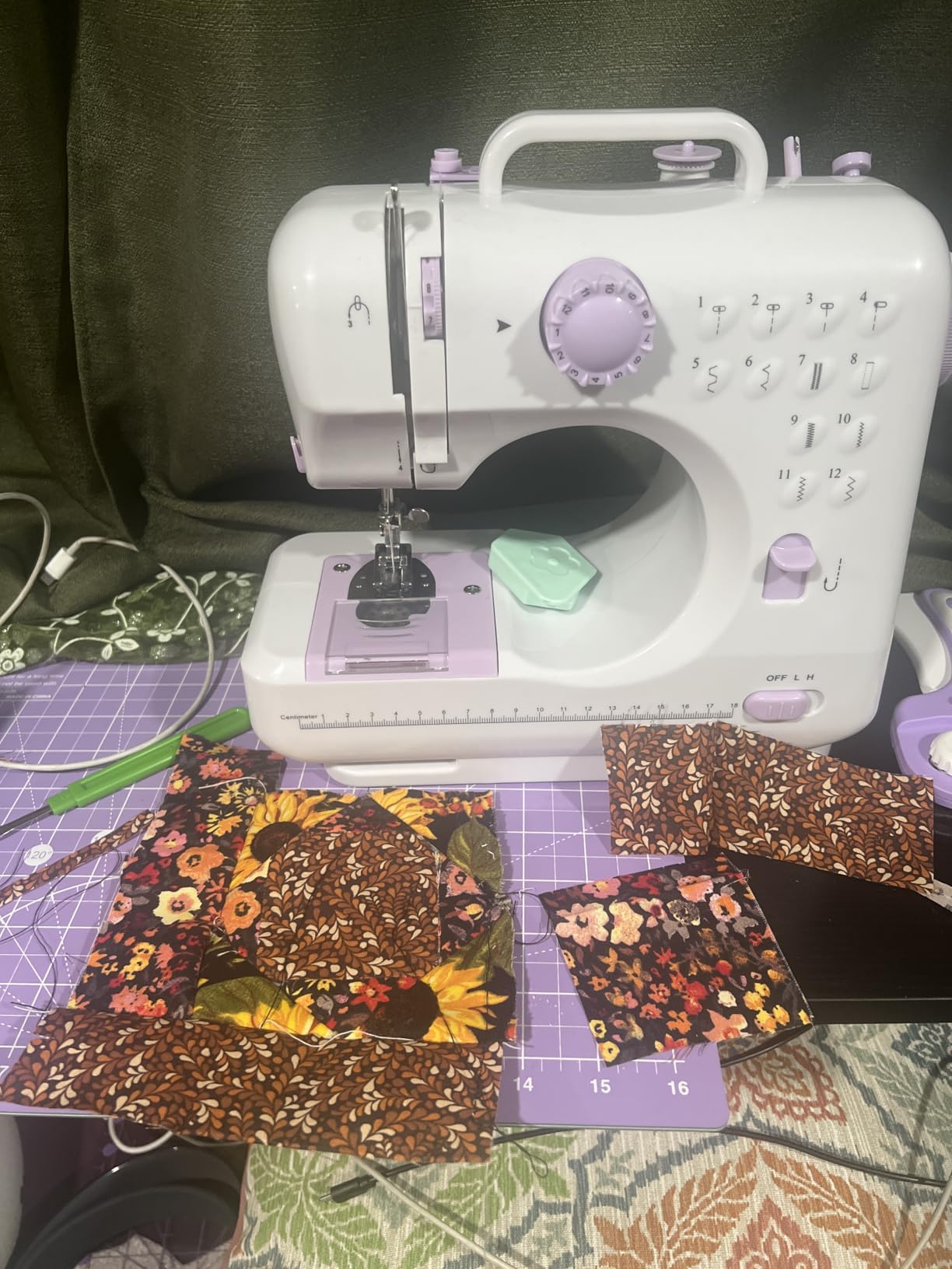 Sewing Machine for Beginners and Kids with Extension Table,Portable Mini Sewing Machines with 12 Built-in Stitch Patterns,2 Speed Foot Pedal,Sewing Supplies Set Customer Review Sewing Machine for Beginners and Kids with Extension Table,Portable Mini Sewing Machines with 12 Built-in Stitch Patterns,2 Speed Foot Pedal,Sewing Supplies Set - Customer Photo 1
