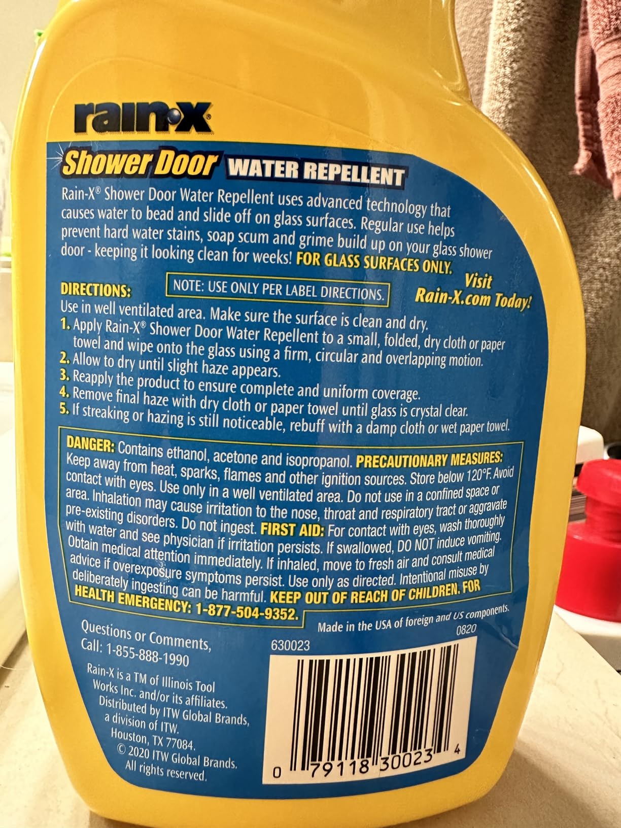 Rain-X 630542 Water Repellent, 16 Fl. Oz. - Protects Glass Shower And Doors From Soap Residue And Hard Water Stains Leaving Your Bathroom Beautiful (Pack of 2) Customer Review Rain-X 630542 Water Repellent, 16 Fl. Oz. - Protects Glass Shower And Doors From Soap Residue And Hard Water Stains Leaving Your Bathroom Beautiful (Pack of 2) - Customer Photo 2