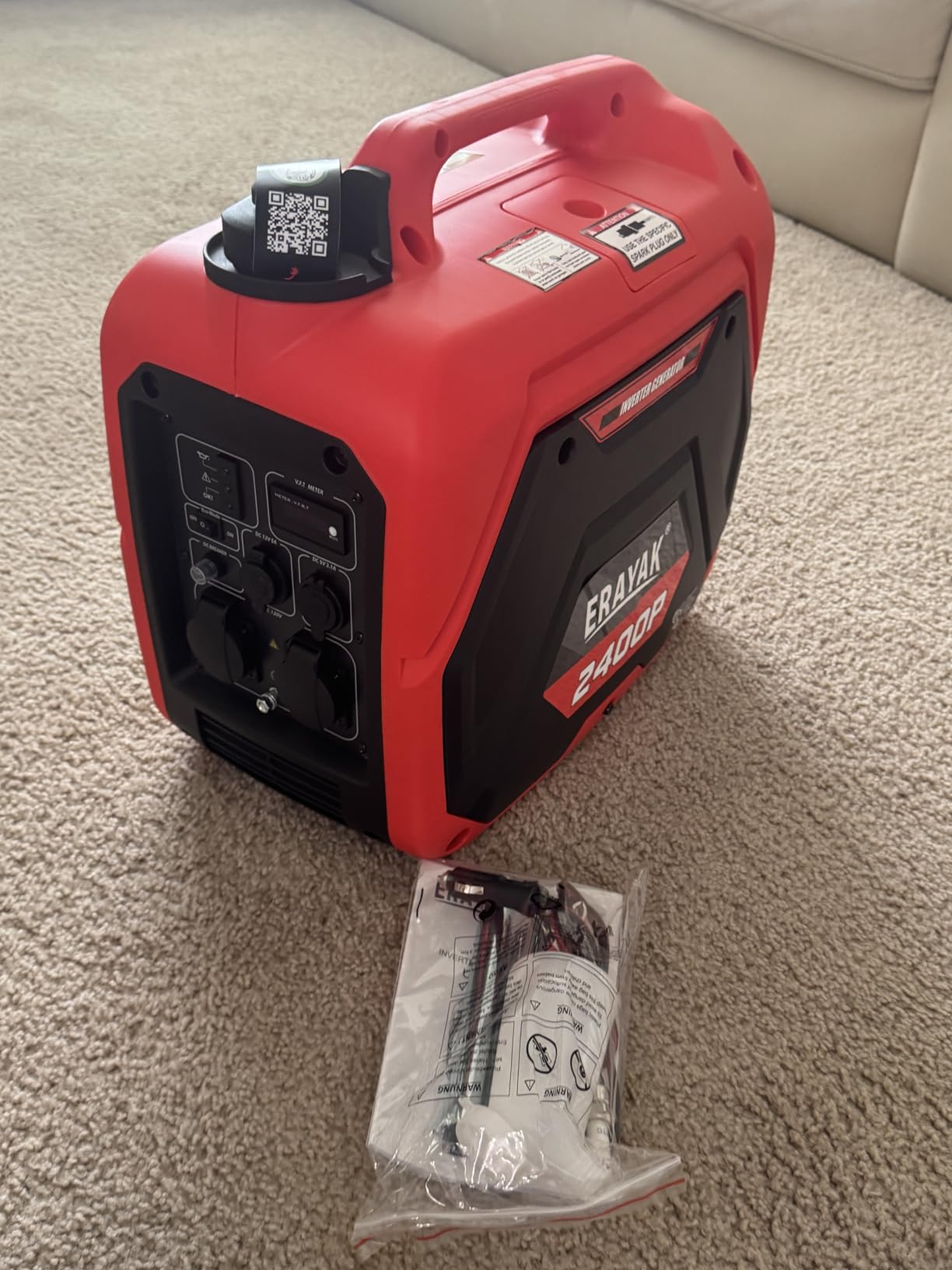 ERAYAK 4500W Portable Inverter Generator for Home Use, Super Quiet Small Generator for Camping Outdoor Emergency Power Backup, Gas Powered Engine, ECO Mode, EPA Compliant Customer Review ERAYAK 4500W Portable Inverter Generator for Home Use, Super Quiet Small Generator for Camping Outdoor Emergency Power Backup, Gas Powered Engine, ECO Mode, EPA Compliant - Customer Photo 2