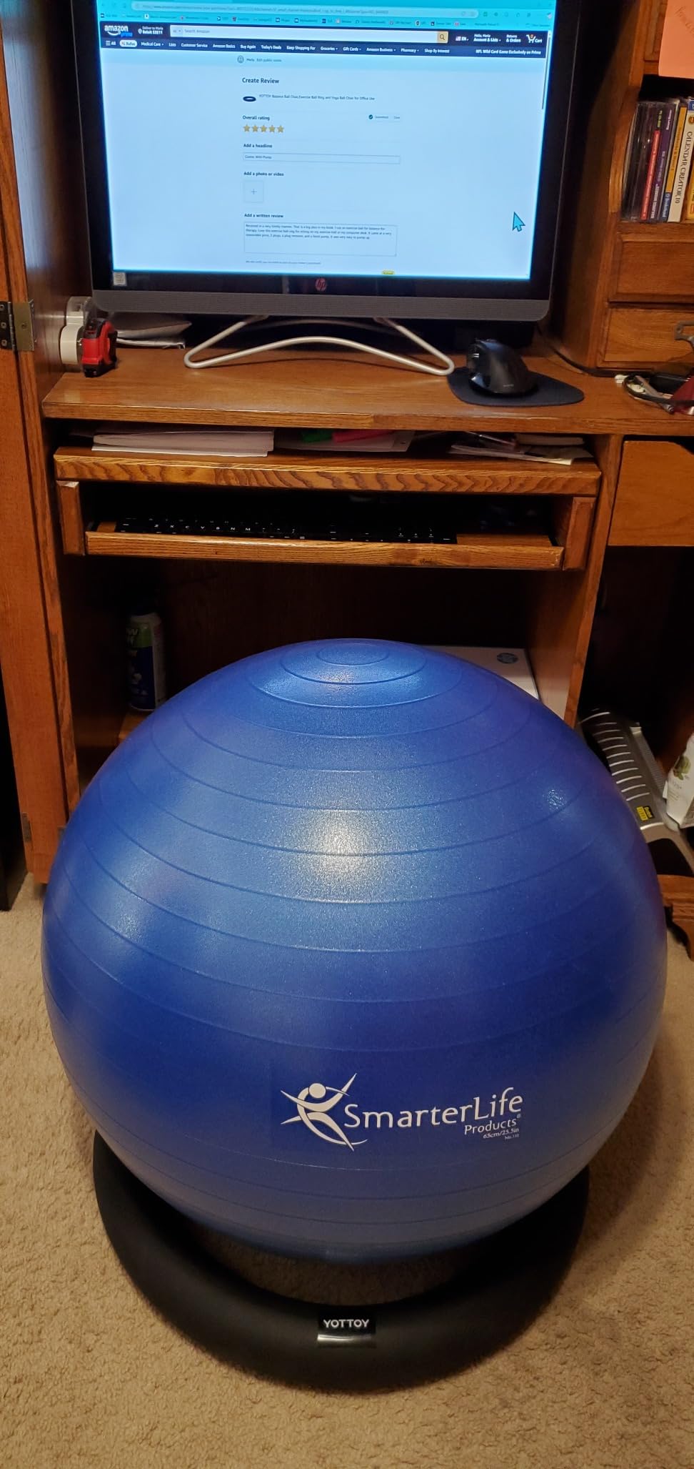 YOTTOY Balance Ball Chair,Exercise Ball Ring and Yoga Ball Chair for Office Use Customer Review YOTTOY Balance Ball Chair,Exercise Ball Ring and Yoga Ball Chair for Office Use - Customer Photo 1