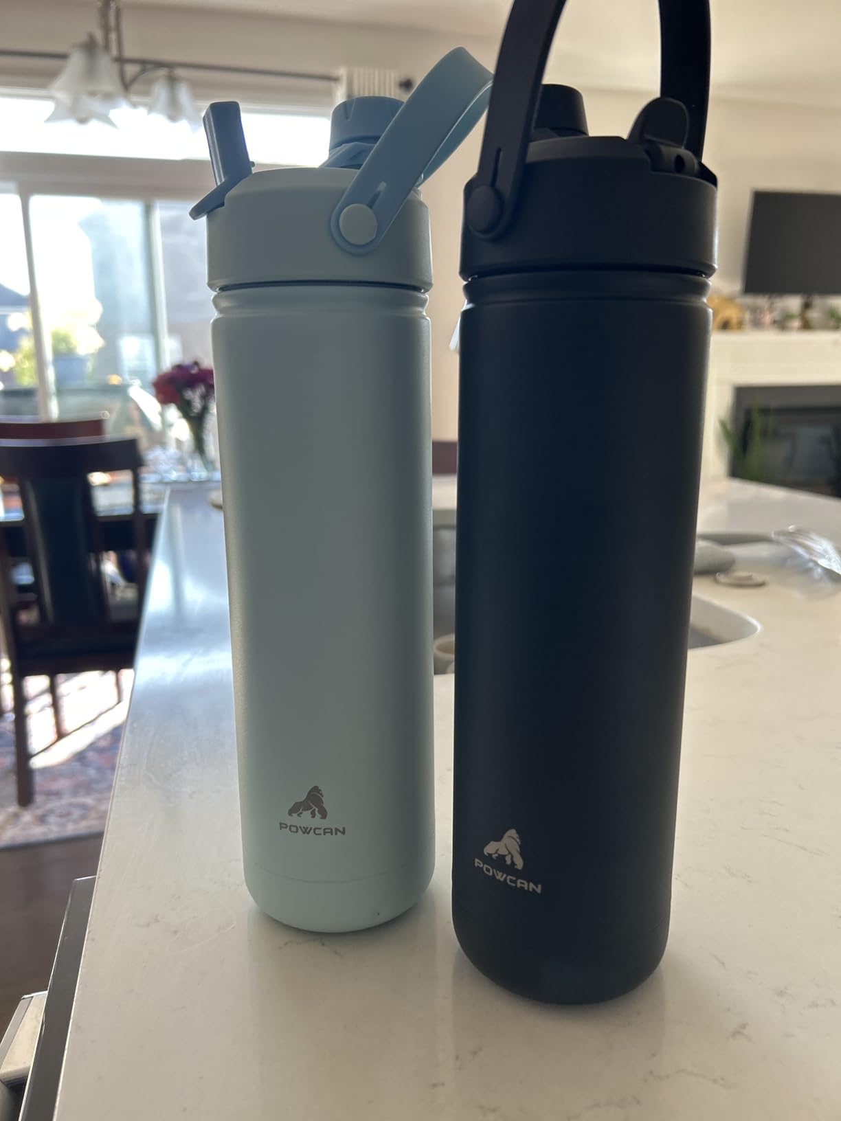 26 oz Insulated Water Bottle with 2-in-1 Straw and Spout Lid, Keep Cold 24H, Leak-Proof, Fits in Car Cup Holder, Stainless Steel Water Bottle for Sports, Travel, and School (Cotton Candy) - Customer Photo 2