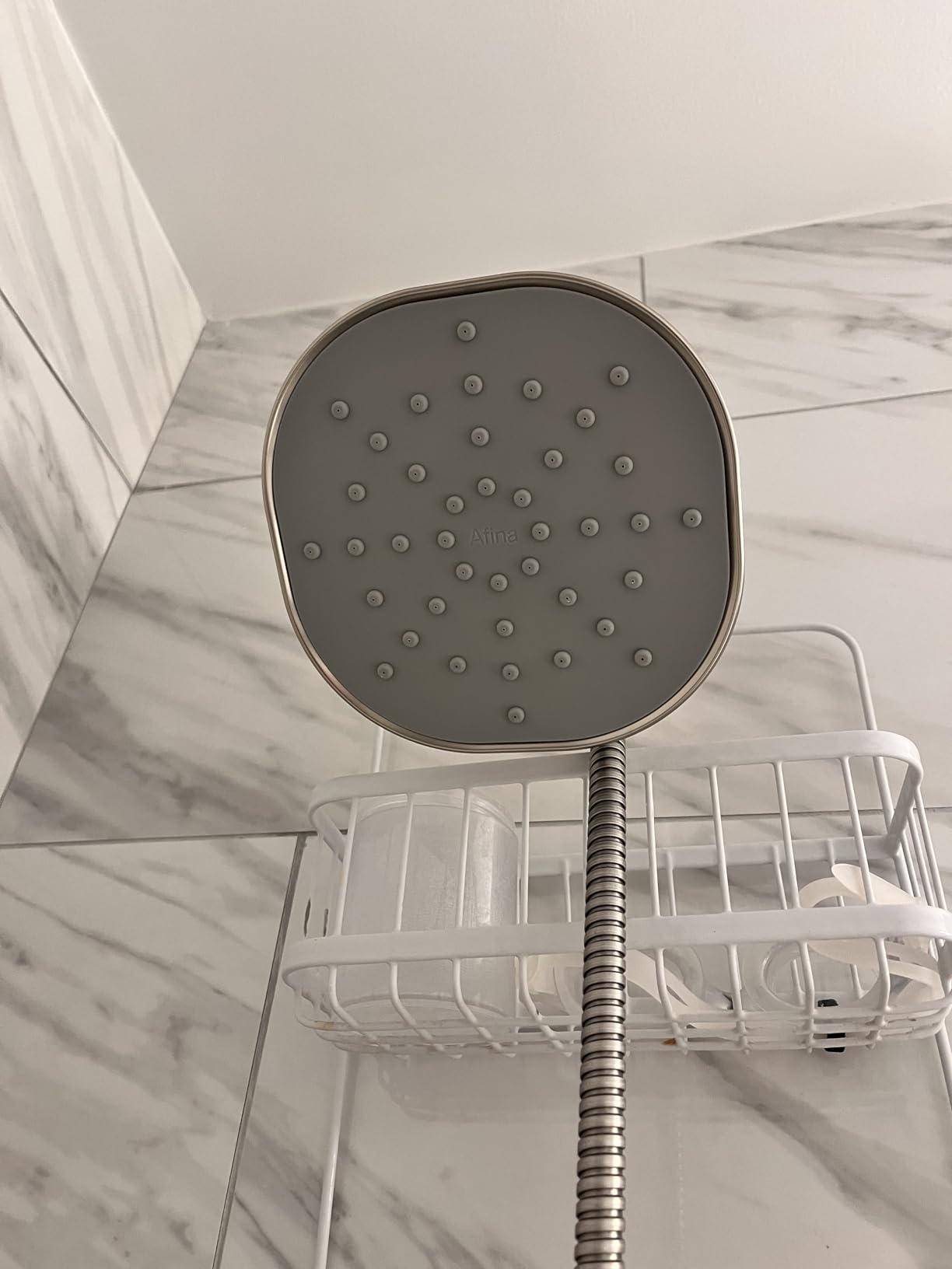 Afina Filtered Shower Head - High Pressure Rain Shower System - Removes 99% Chlorine, Heavy Metal & Chemicals - Water Filter for Hard Water - Bathroom Accessories & House Essentials - Black Showerhead Customer Review Afina Filtered Shower Head - High Pressure Rain Shower System - Removes 99% Chlorine, Heavy Metal & Chemicals - Water Filter for Hard Water - Bathroom Accessories & House Essentials - Black Showerhead - Customer Photo 1