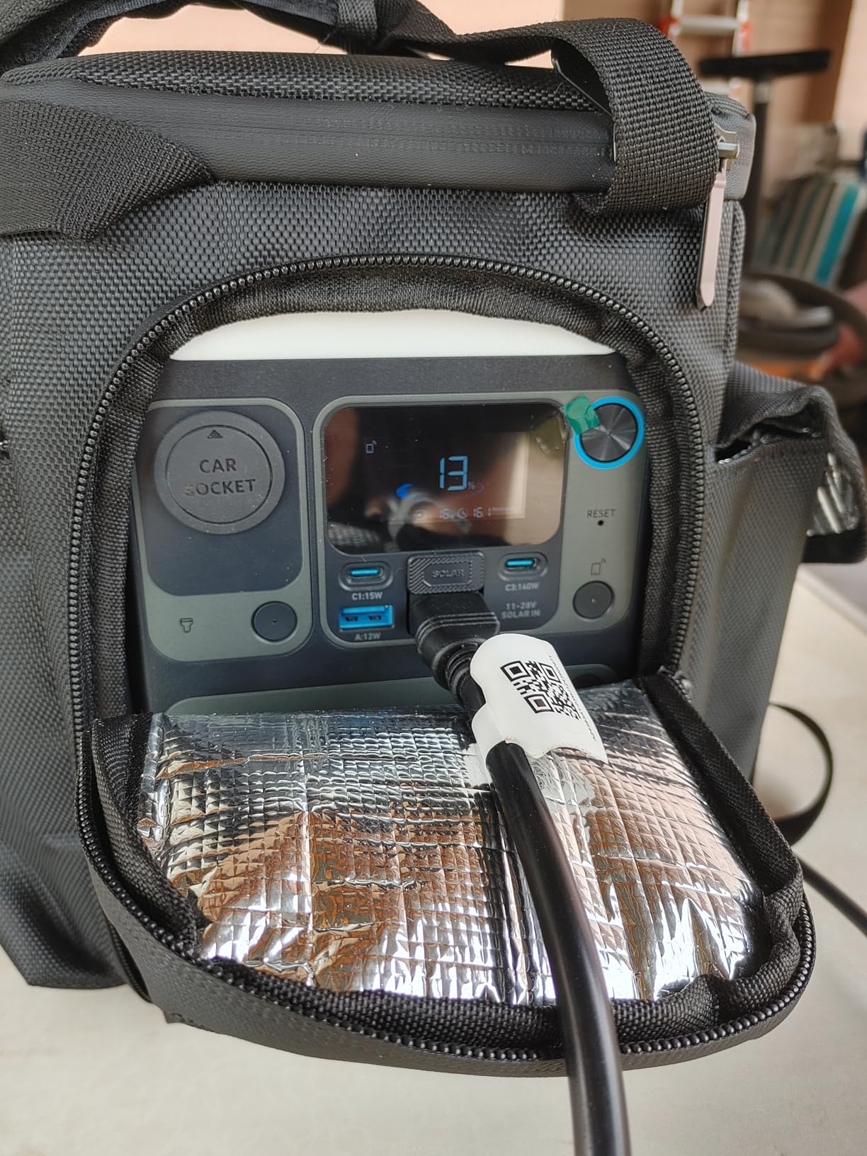 Anker Solar Generator SOLIX C300 with 60W Solar Panel, 288Wh Portable Power Station, 300W (600W Surge), LiFePO4 Battery, 140W Two-Way Fast Charging, for Outdoor Camping, Traveling, and Emergencies Customer Review Anker Solar Generator SOLIX C300 with 60W Solar Panel, 288Wh Portable Power Station, 300W (600W Surge), LiFePO4 Battery, 140W Two-Way Fast Charging, for Outdoor Camping, Traveling, and Emergencies - Customer Photo 3