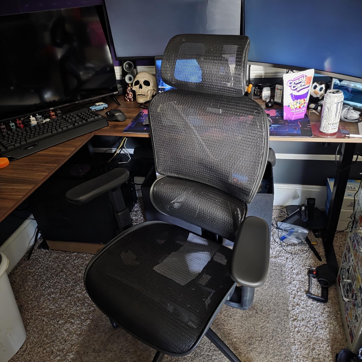 GABRYLLY Ergonomic Office Chair, Big and Tall Mesh Chair with Lumbar Support, 3D armrest - 215° Rotation, Adjustable Headrest & Soft Seat, Durable Computer Chair 350LBS for Work Gaming - Customer Photo 2