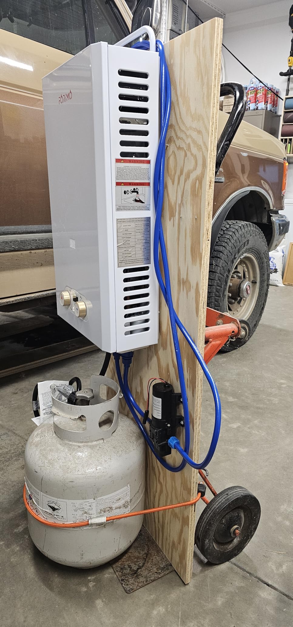 Tankless Water Heater Propane,2.11GPM 8L Outdoor Portable Water Heater,with 2 GPM Water Pump, with Digital Display Multi-Protection for Camping Trips Boat Cabins Customer Review Tankless Water Heater Propane,2.11GPM 8L Outdoor Portable Water Heater,with 2 GPM Water Pump, with Digital Display Multi-Protection for Camping Trips Boat Cabins - Customer Photo 1