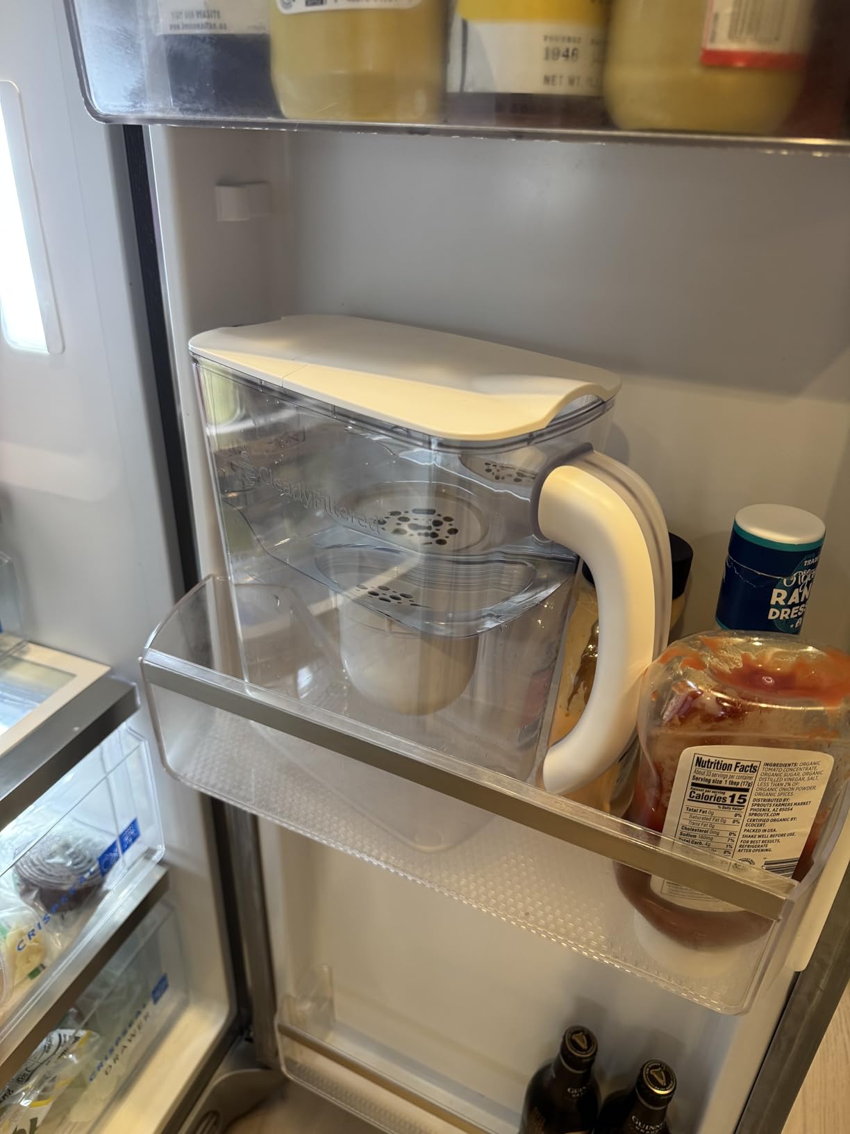 Clearly Filtered No.1 Filtered Water Pitcher/Updated Model/Targets 365+ Contaminants e.g. Fluoride Chlorine PFAS Microplastics Lead Arsenic BPA/BPS Free (Pitcher Includes 1 Filter) - Customer Photo 1