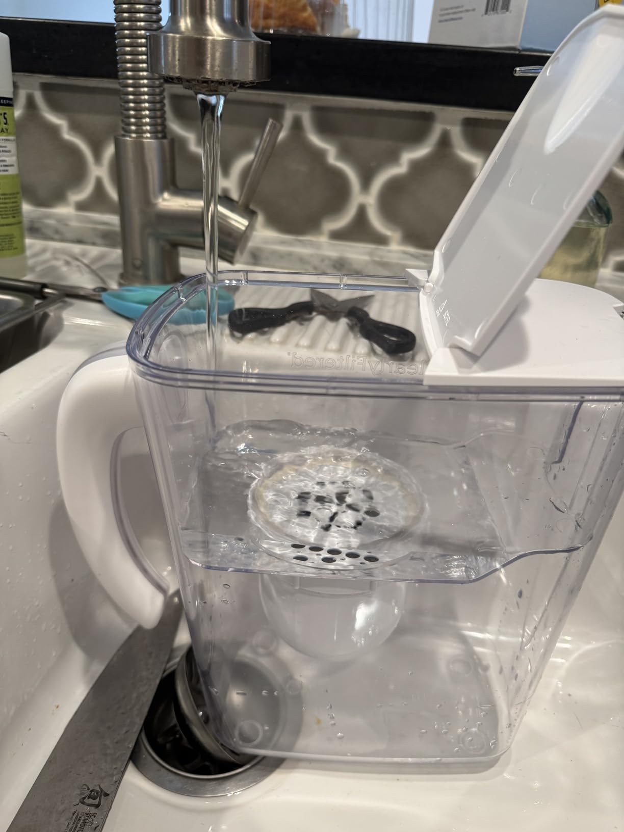 Clearly Filtered No.1 Filtered Water Pitcher/Updated Model/Targets 365+ Contaminants e.g. Fluoride Chlorine PFAS Microplastics Lead Arsenic BPA/BPS Free (Pitcher Includes 1 Filter) - Customer Photo 2