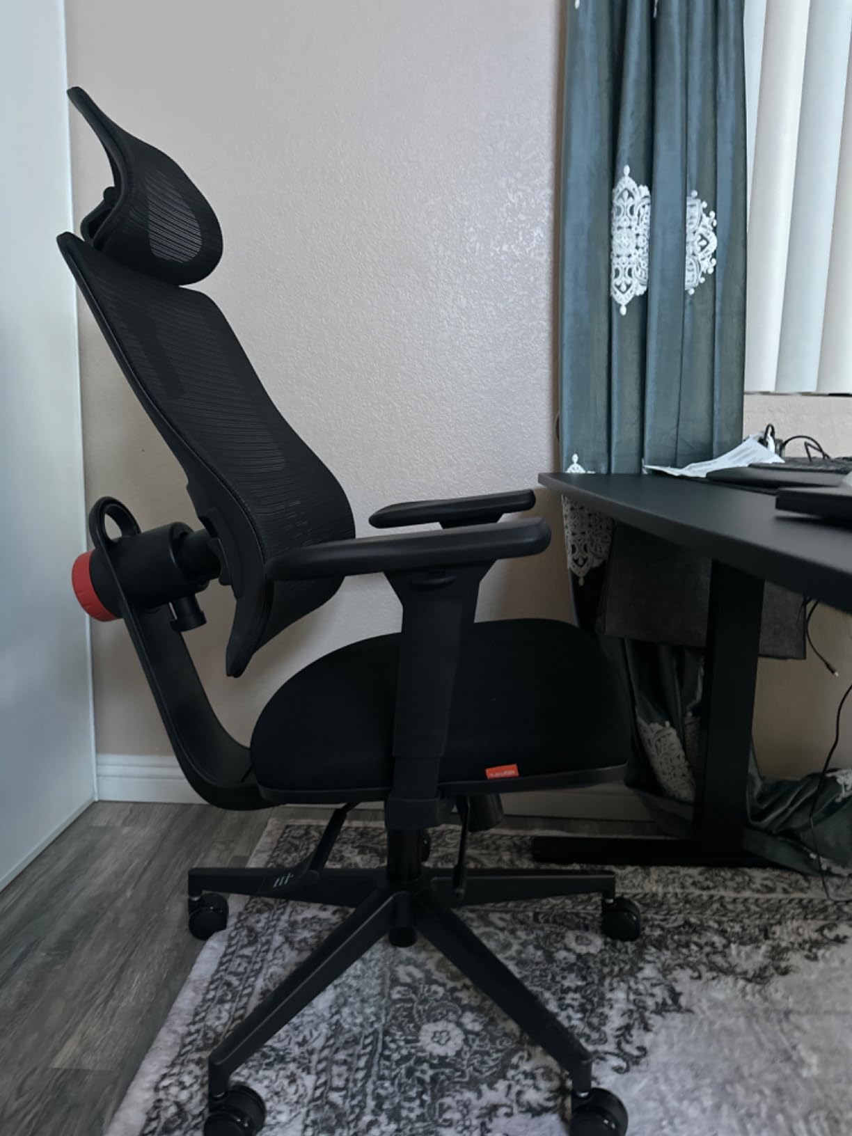 Newtral Ergonomic Office Chair with Adaptive Lumbar Support- High Back Desk Chair with Adjustable Headrest, 3D Armrest, Adjustable Seat Depth & Height, Home Office (Without Laptop Table Tray, Black) Customer Review Newtral Ergonomic Office Chair with Adaptive Lumbar Support- High Back Desk Chair with Adjustable Headrest, 3D Armrest, Adjustable Seat Depth & Height, Home Office (Without Laptop Table Tray, Black) - Customer Photo 1