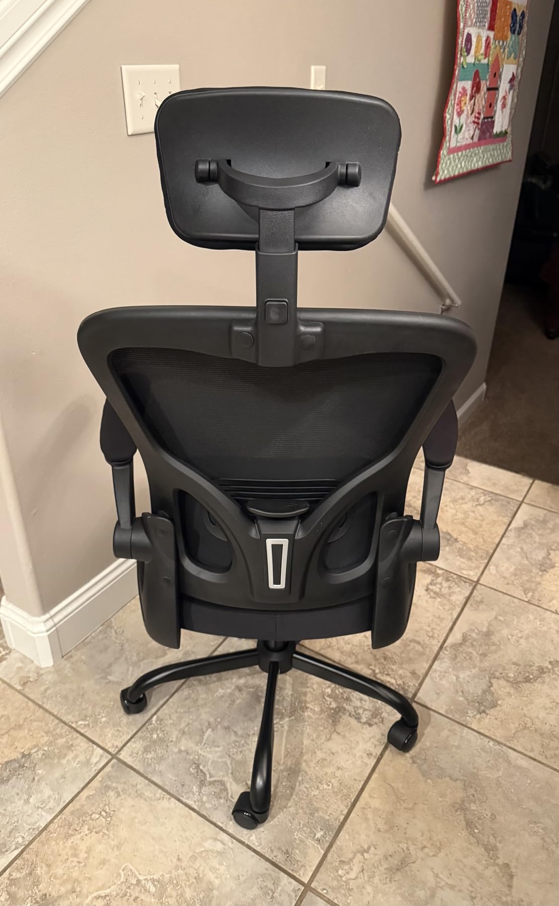 Office Chair Ergonomic Desk Chair, 330LBS Capacity, High Back Computer Chair for Long Hours Comfortable, Rolling Swivel Executive Task Chair for Home Office with Flip-up Armrests, Black - Customer Photo 2