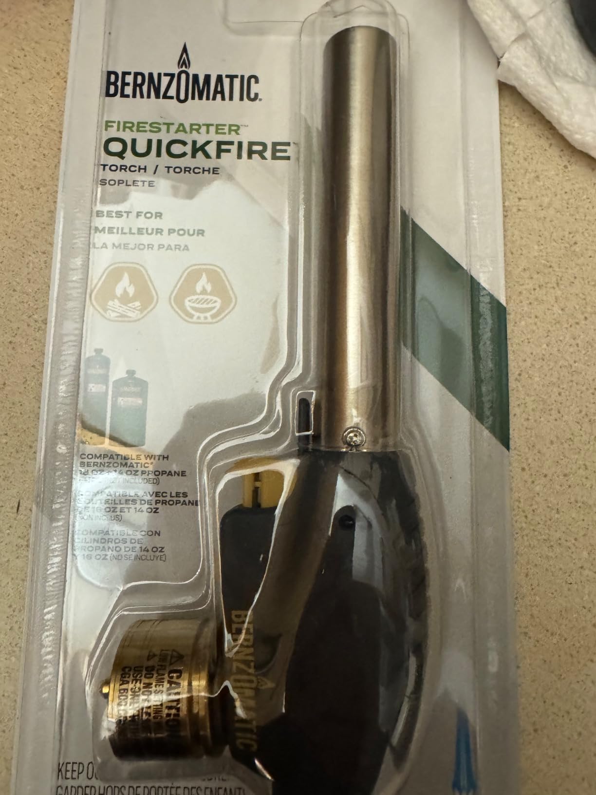 Bernzomatic QuickFire Outdoor Torch, High Output, Wind-Resistant Propane Hand Torch for Lighting Campfires, Grills, Smokers, Fire Pits, and other Outdoor Gatherings (WT3301) Customer Review Bernzomatic QuickFire Outdoor Torch, High Output, Wind-Resistant Propane Hand Torch for Lighting Campfires, Grills, Smokers, Fire Pits, and other Outdoor Gatherings (WT3301) - Customer Photo 3