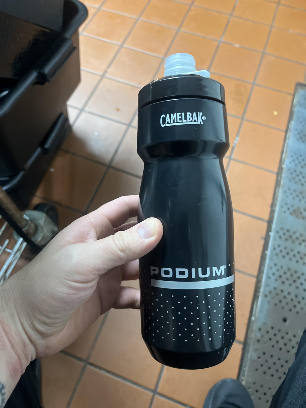 CamelBak Podium 24oz Bike Water Bottle - Easy Squeeze Bottle - Fits Most Bike Cages, Crystal Blue - Customer Photo 2