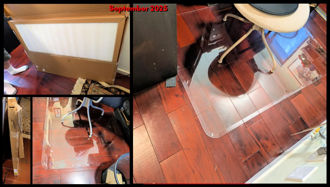 Glass Chair Mat with Exclusive Beveled Edge by Clearly Innovative 1/4 Glass Chair Mat with Exclusive Beveled Edge by Clearly Innovative 1/4