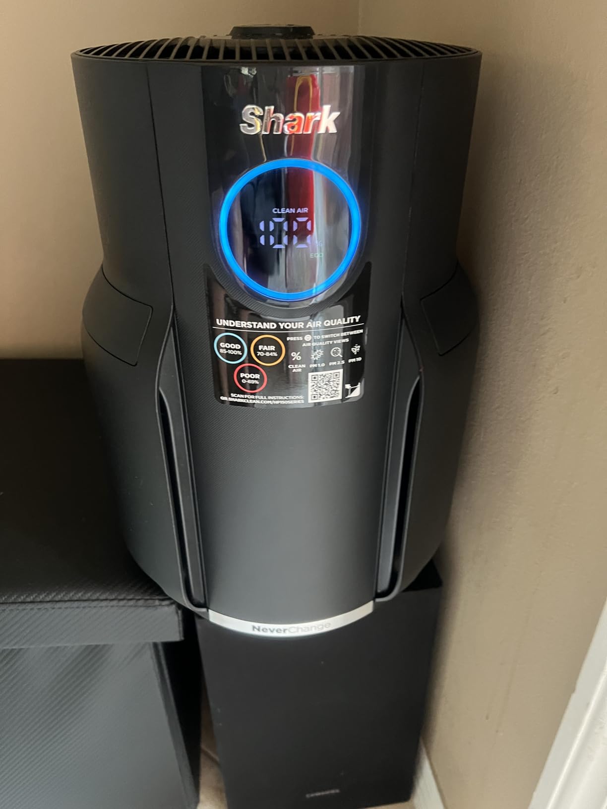 Shark Air Purifier for Home, NeverChange Compact Pro, for Bedroom, Nursery, Home Office, Dorm, HEPA-Exceeding Filter, Captures Pollutants, Pet Dander, Dust, Odor, Smoke, and More, HP071BRN, Winter Fog Customer Review Shark Air Purifier for Home, NeverChange Compact Pro, for Bedroom, Nursery, Home Office, Dorm, HEPA-Exceeding Filter, Captures Pollutants, Pet Dander, Dust, Odor, Smoke, and More, HP071BRN, Winter Fog - Customer Photo 1
