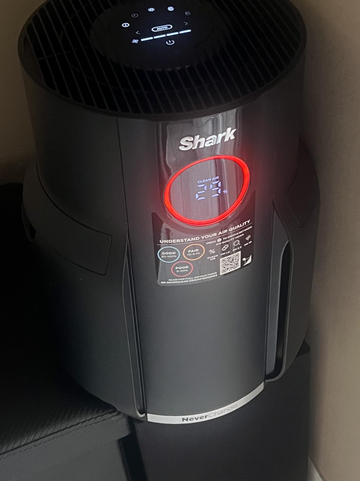 Shark Air Purifier for Home, NeverChange Compact Pro, for Bedroom, Nursery, Home Office, Dorm, HEPA-Exceeding Filter, Captures Pollutants, Pet Dander, Dust, Odor, Smoke, and More, HP071BRN, Winter Fog Customer Review Shark Air Purifier for Home, NeverChange Compact Pro, for Bedroom, Nursery, Home Office, Dorm, HEPA-Exceeding Filter, Captures Pollutants, Pet Dander, Dust, Odor, Smoke, and More, HP071BRN, Winter Fog - Customer Photo 3