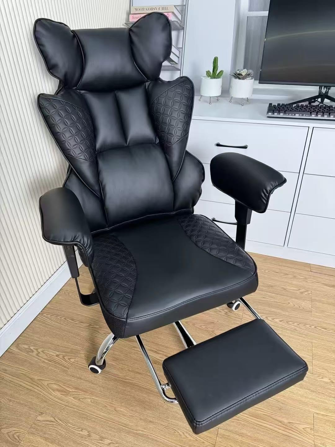 GTRACING Big and Tall Gaming Chair 400lbs Heavy Duty Office Chair with Foot Rest & Ergonomic Pocket Spring Lumbar Support, High Back 3D Saddle Shaped Cushion for Back Pain Relief, Matte-Black Customer Review GTRACING Big and Tall Gaming Chair 400lbs Heavy Duty Office Chair with Foot Rest & Ergonomic Pocket Spring Lumbar Support, High Back 3D Saddle Shaped Cushion for Back Pain Relief, Matte-Black - Customer Photo 2