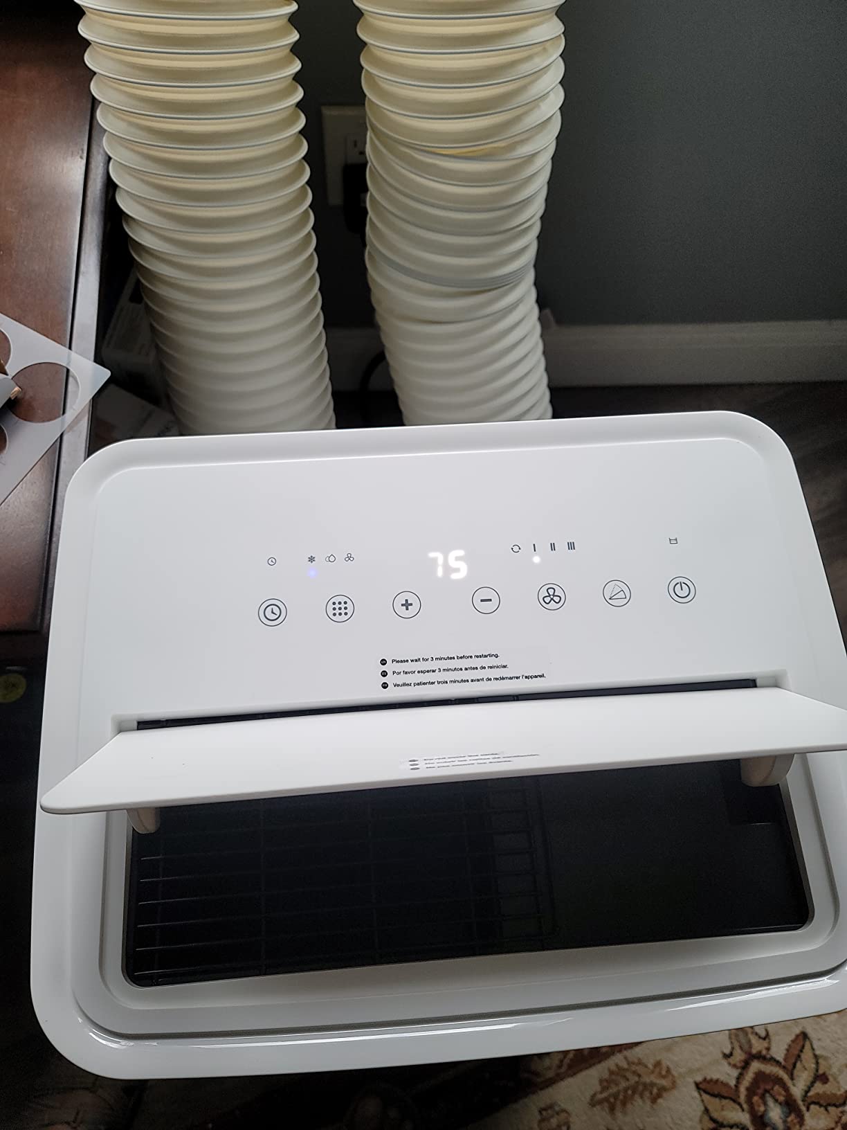 Honeywell 13,500 BTU Slim & Smart WiFi Portable AC with Fan, Dehumidifier, Alexa/Google Home Voice Control – Cools Up to 660 Sq. Ft., HX4CESVWG0 Customer Review Honeywell 13,500 BTU Slim & Smart WiFi Portable AC with Fan, Dehumidifier, Alexa/Google Home Voice Control – Cools Up to 660 Sq. Ft., HX4CESVWG0 - Customer Photo 2