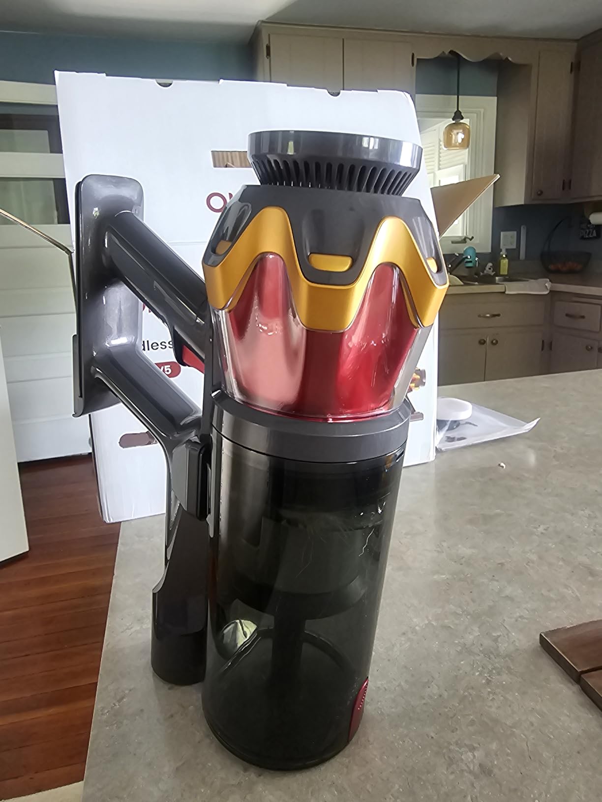 Cordless Vacuum Cleaner, 48000Pa/580W/65Mins Vacuum Cleaners for Home, Self-Standing Stick Vacuum with Anti-Tangle Brush & OLED Touch Screen, Vacuum Cleaner for Hardwood Floors and Carpet,Pet Hair,Car Customer Review Cordless Vacuum Cleaner, 48000Pa/580W/65Mins Vacuum Cleaners for Home, Self-Standing Stick Vacuum with Anti-Tangle Brush & OLED Touch Screen, Vacuum Cleaner for Hardwood Floors and Carpet,Pet Hair,Car - Customer Photo 1
