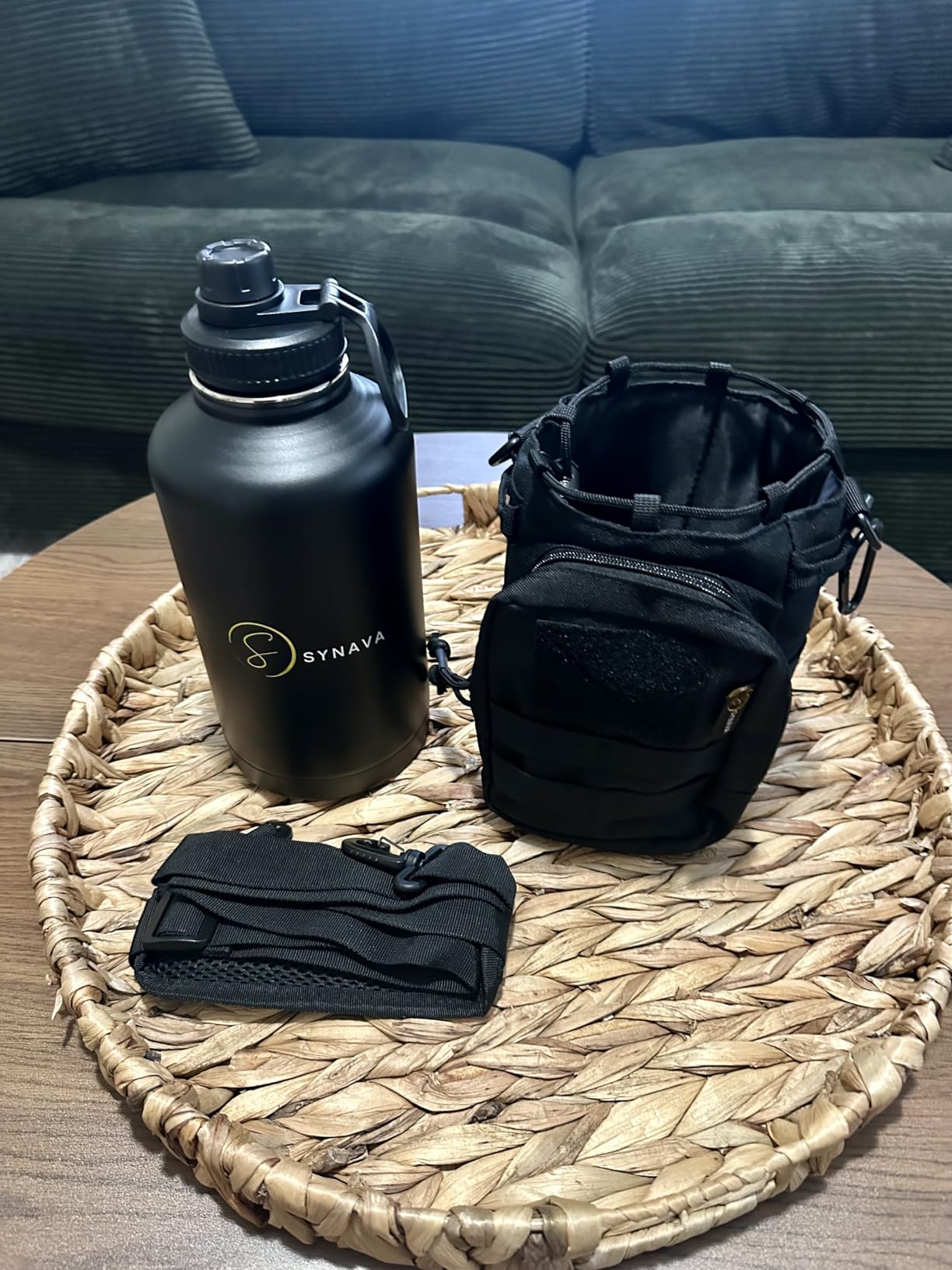 64oz Insulated Water Bottle with Carrying Bag - Half Gallon Tactical Water Bottle with Paracord Handle - Wide-Mouth BPA-Free Stainless Steel Water Jug - Perfect for Gym, Sports, Hiking & Travel Customer Review 64oz Insulated Water Bottle with Carrying Bag - Half Gallon Tactical Water Bottle with Paracord Handle - Wide-Mouth BPA-Free Stainless Steel Water Jug - Perfect for Gym, Sports, Hiking & Travel - Customer Photo 1