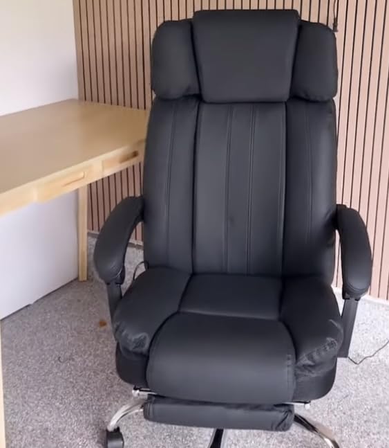 Massage Office Chair with Heat and 8 Vibration Points Big and Tall Executive Office Chair with Adjustable Headrest, Extra Wide Seat, Footrest, Padded Armrests, Reclining High Backrest Customer Review Massage Office Chair with Heat and 8 Vibration Points Big and Tall Executive Office Chair with Adjustable Headrest, Extra Wide Seat, Footrest, Padded Armrests, Reclining High Backrest - Customer Photo 1