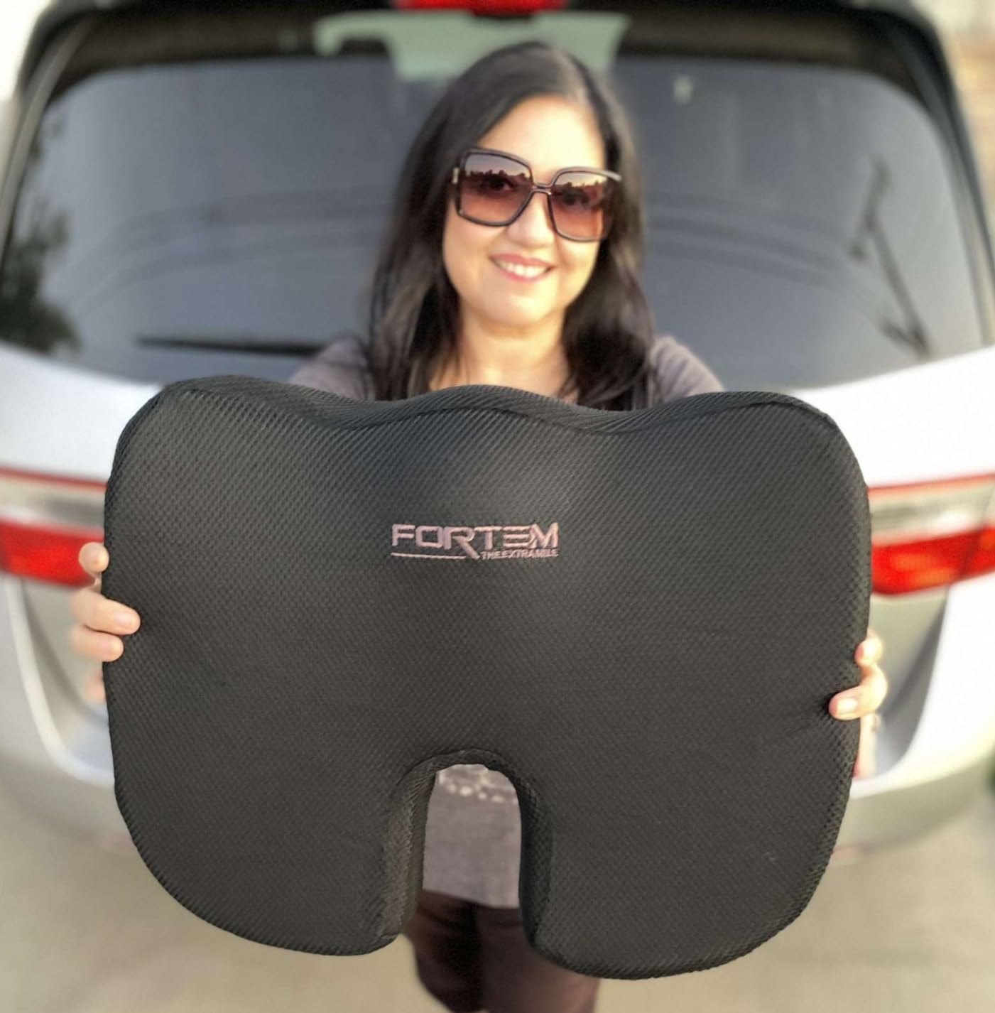 FORTEM Office Chair Cushion, Memory Foam Seat Cushion, Non Slip Sitting Pillow for Gaming, Car Seat, Computer Chair Pad, Sciatica and Tailbone Support, Washable Cover Customer Review FORTEM Office Chair Cushion, Memory Foam Seat Cushion, Non Slip Sitting Pillow for Gaming, Car Seat, Computer Chair Pad, Sciatica and Tailbone Support, Washable Cover - Customer Photo 2