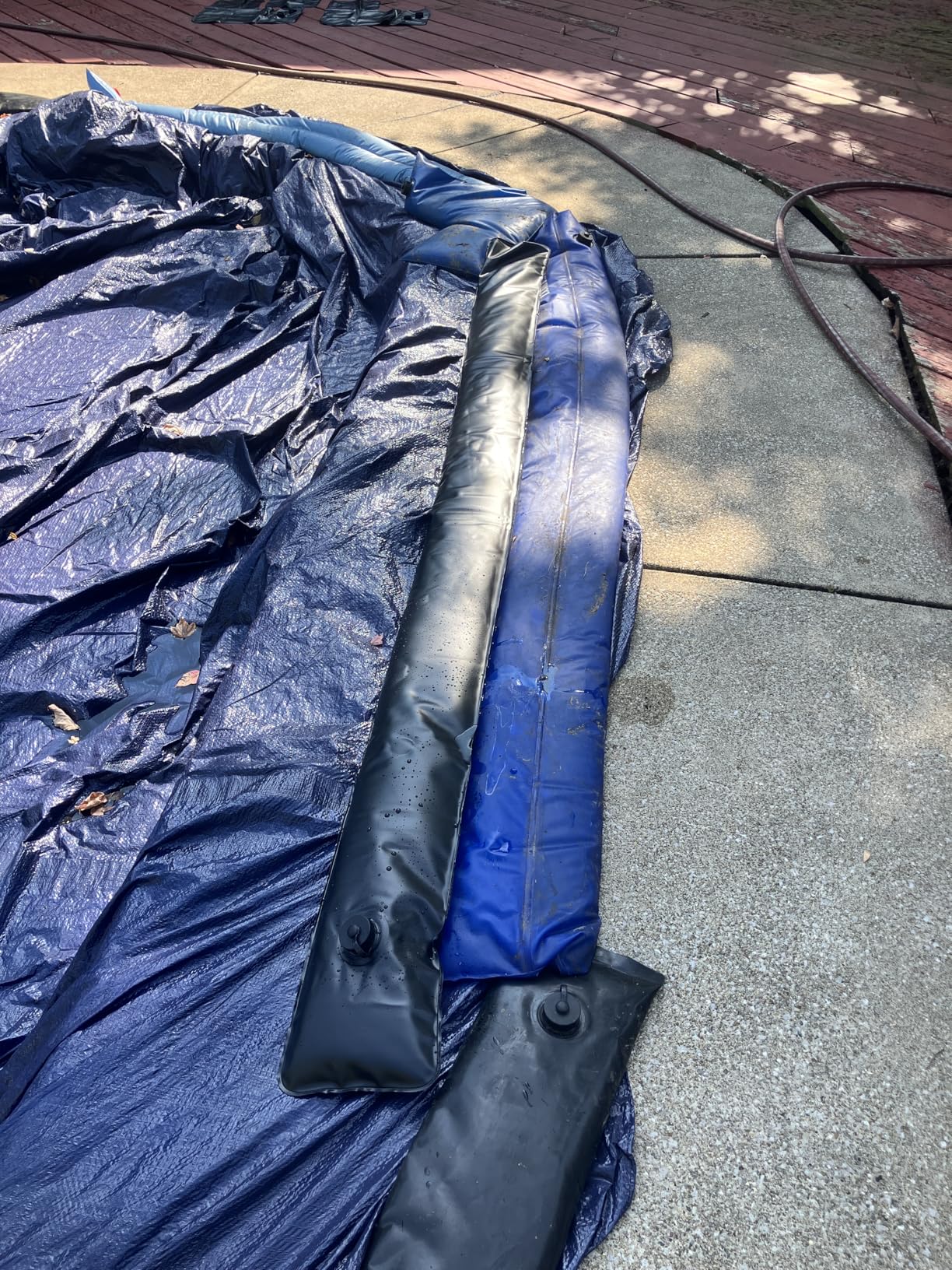 10 Pack 0.6mm Thicker Pool Cover Water Bags with Corner Water Tubes, 8 Ft Heavy Duty Pool Cover Weights for Inground Pool Covers Side Customer Review 10 Pack 0.6mm Thicker Pool Cover Water Bags with Corner Water Tubes, 8 Ft Heavy Duty Pool Cover Weights for Inground Pool Covers Side - Customer Photo 1