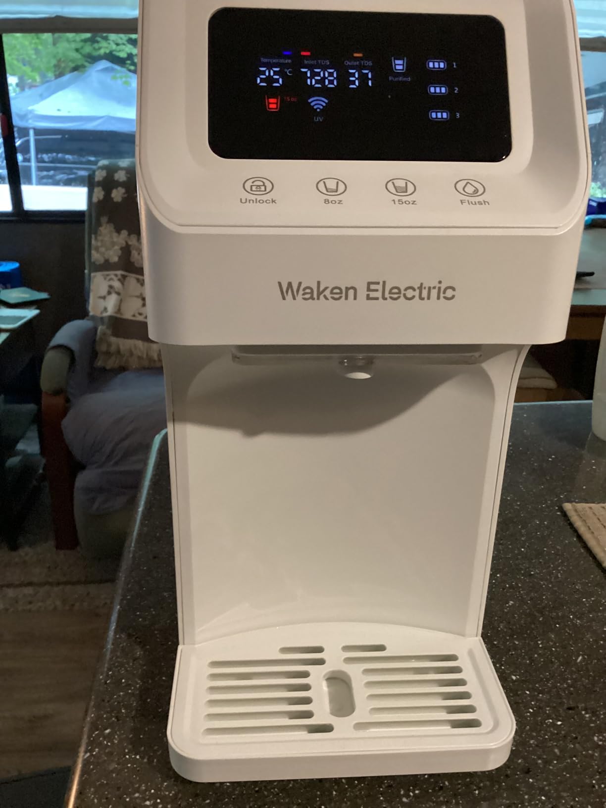 Waken Electric C11S Reverse Osmosis Water Filtration System Countertop 200oz Water Tank 4:1 Pure to Drain 8 Stage RO Filter No Installation for Home Apartment Condo RV Customer Review Waken Electric C11S Reverse Osmosis Water Filtration System Countertop 200oz Water Tank 4:1 Pure to Drain 8 Stage RO Filter No Installation for Home Apartment Condo RV - Customer Photo 1