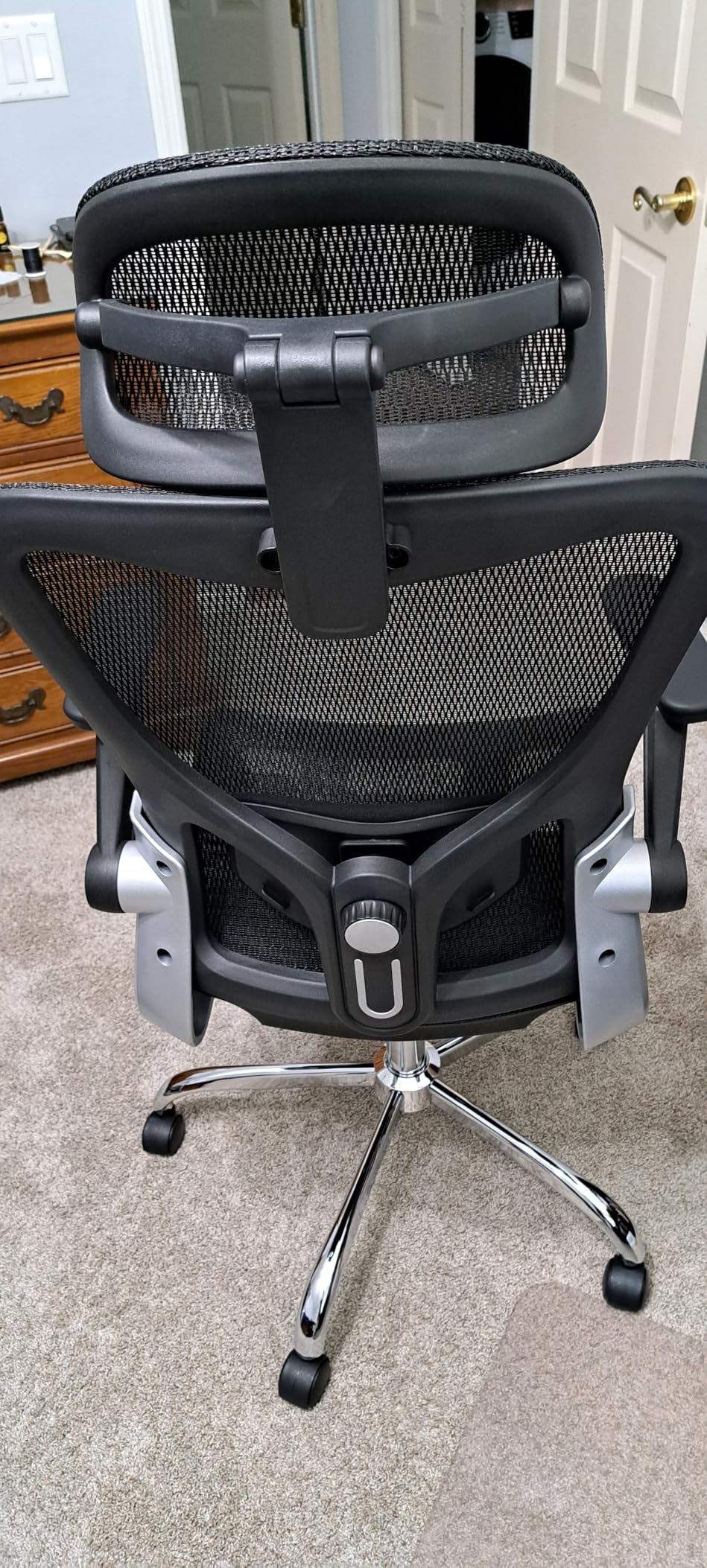 Ergonomic Office Chair,Mesh Seat Cushion with 3D Armrests and 3D Headrest, Adjustable Lumbar Support with Rocking Function, SGS Class 4 Gas Clylinder,Black Customer Review Ergonomic Office Chair,Mesh Seat Cushion with 3D Armrests and 3D Headrest, Adjustable Lumbar Support with Rocking Function, SGS Class 4 Gas Clylinder,Black - Customer Photo 4