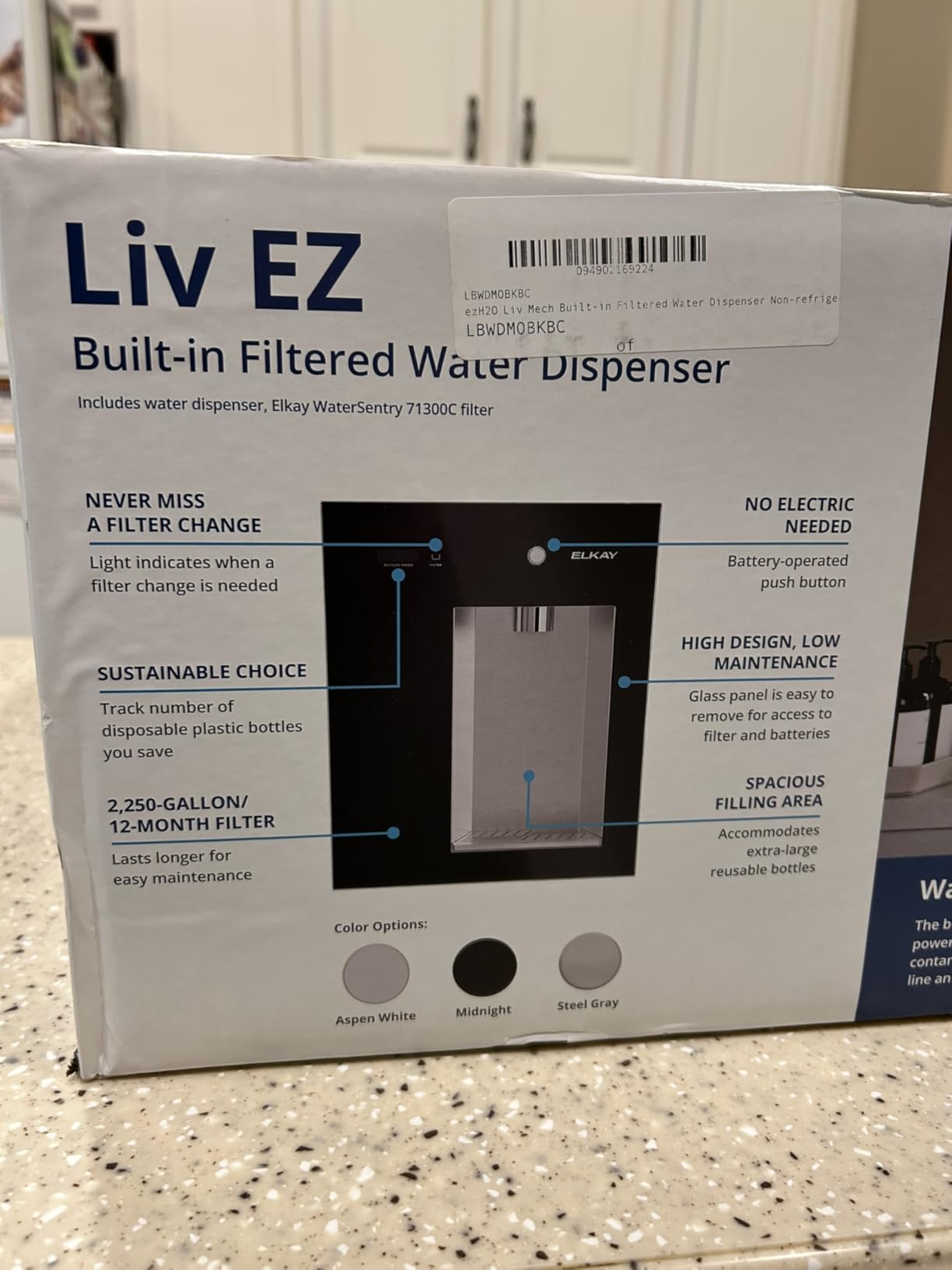 Elkay LBWDM0BC Liv EZ Mechanical Built-in Filtered Water Dispenser - Non-Refrigerated - Customer Review Elkay LBWDM0BC Liv EZ Mechanical Built-in Filtered Water Dispenser - Non-Refrigerated - - Customer Photo 1