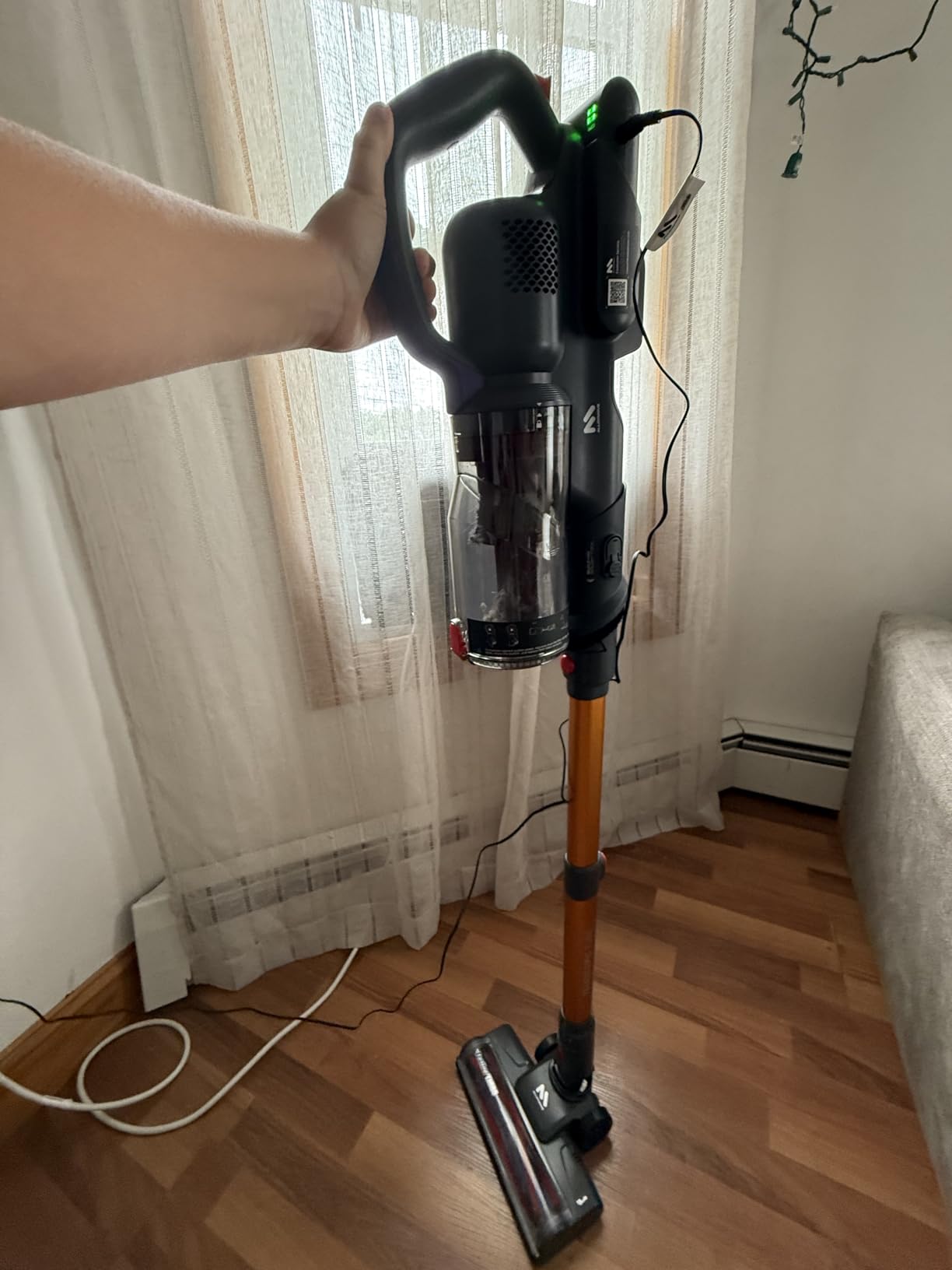 AlloyMove Cordless Vacuum Cleaner 45KPA, Up to 60mins Runtime Lightweight Powerful Suction Vacuum Cleaners for Home, 3 Suction Modes, Rechargeable Stick Vacuum for All Floor/Carpet/Pet Hair/Car, A03 Customer Review AlloyMove Cordless Vacuum Cleaner 45KPA, Up to 60mins Runtime Lightweight Powerful Suction Vacuum Cleaners for Home, 3 Suction Modes, Rechargeable Stick Vacuum for All Floor/Carpet/Pet Hair/Car, A03 - Customer Photo 2